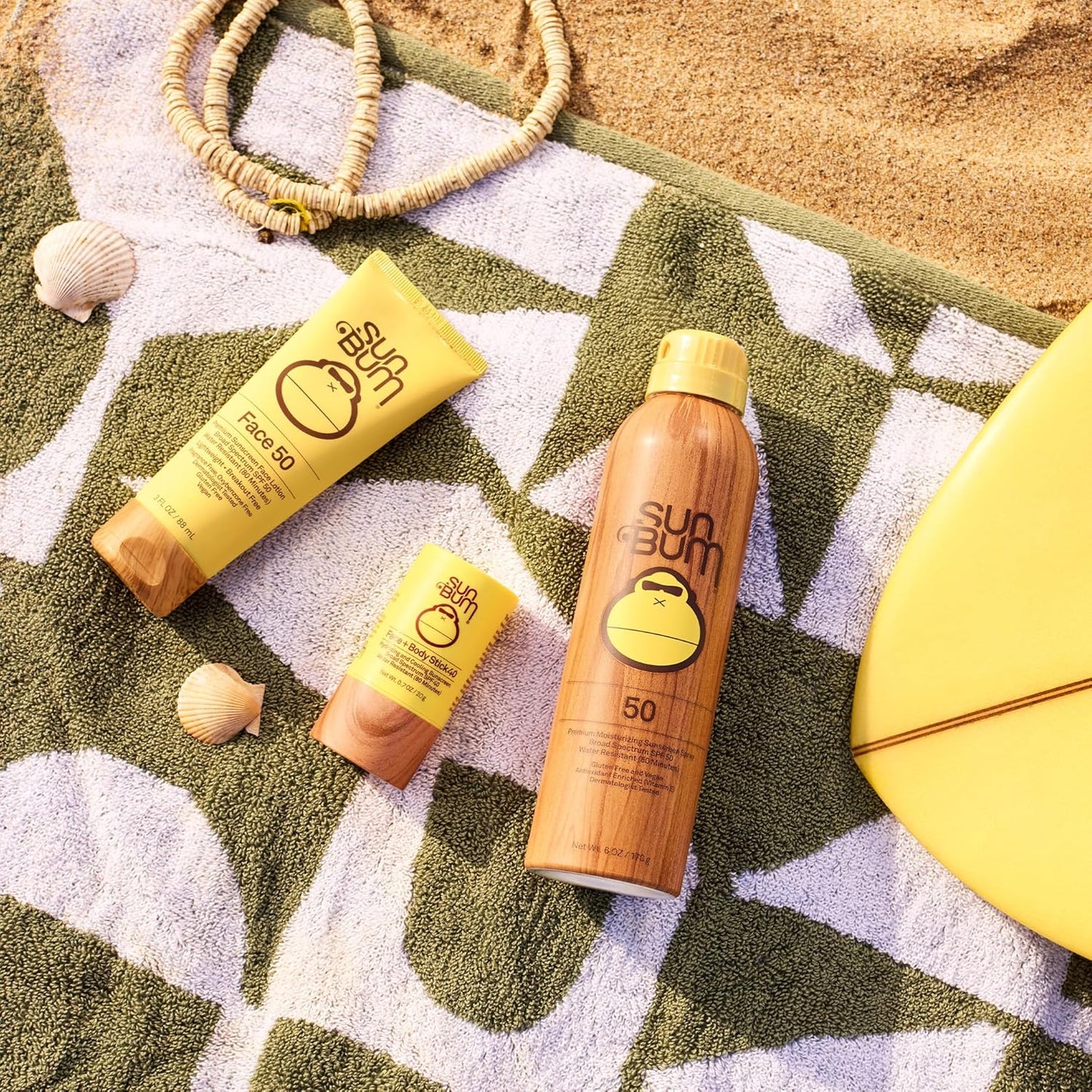 Sun Bum SPF 40 Sunscreen Stick - Cooling Water-Resistant Face & Body Protection | Travel Size - 0.7 oz