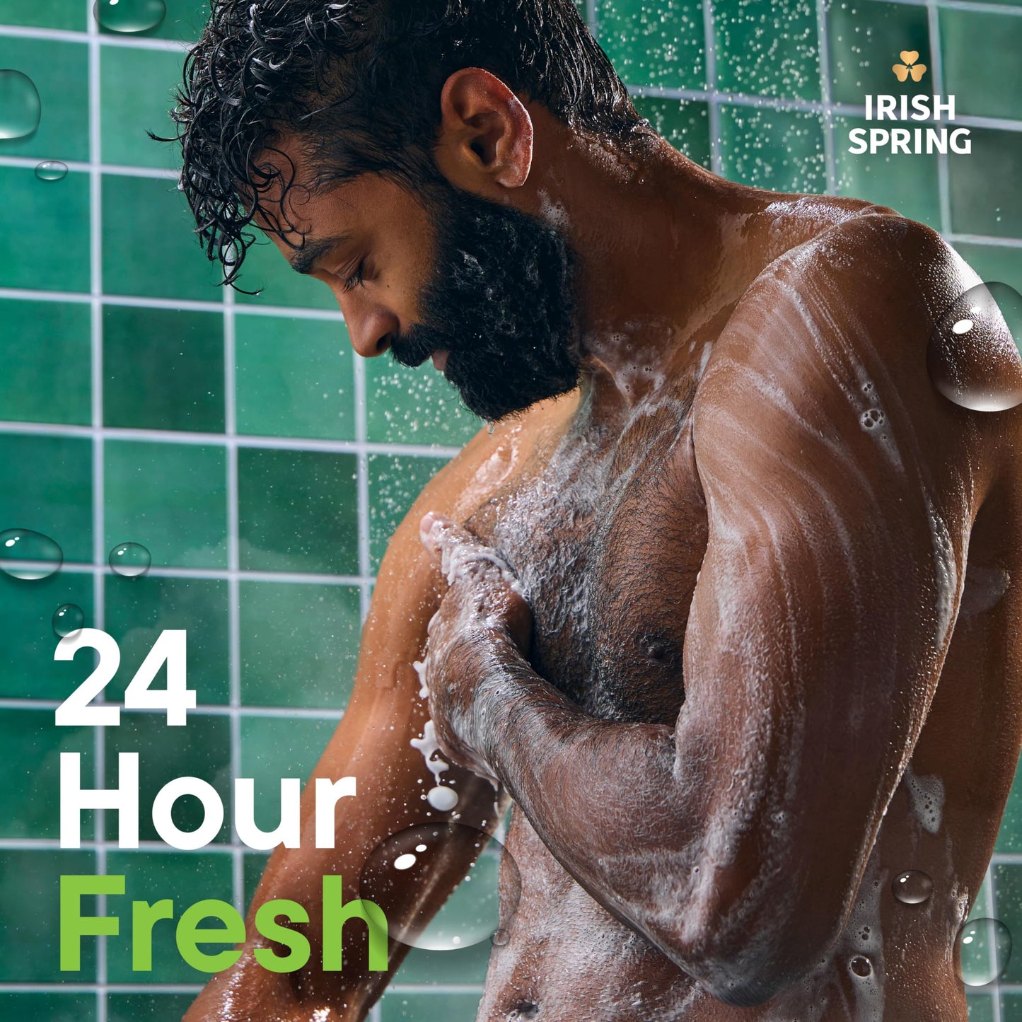 Irish Spring 5 in 1 Moisturizing Body Wash for Men, Shampoo, Conditioner, Body and Face Wash, and 24 Hour Deodorizer, Paraben-Free, Golden Honey & Vetiver Scent, 20 fl oz, 4 Pack