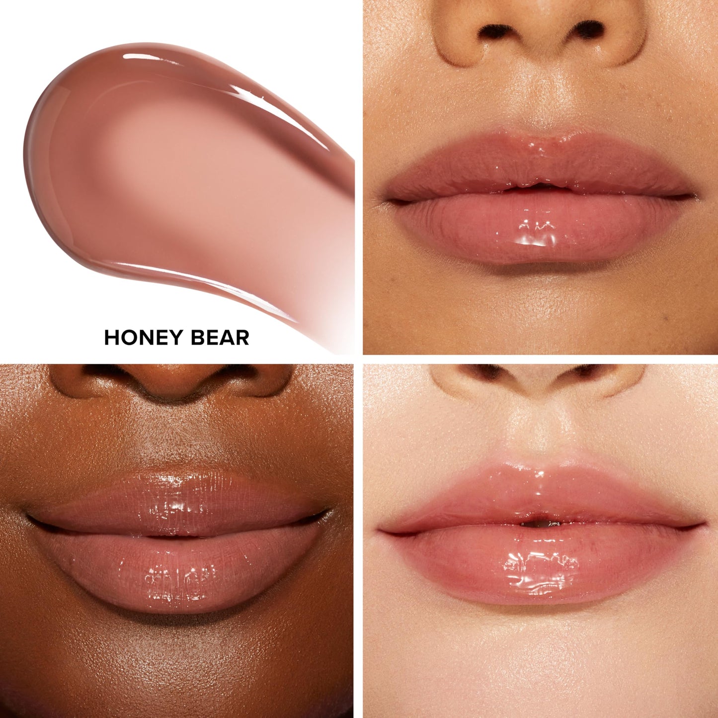 Too Faced Lip Injection Maximum Plump Extra Strength Lip Plumper Gloss | Hydrating, Volumizing, + Plumping, 0.14 Fl Oz, Honey Bear (Light Nude)