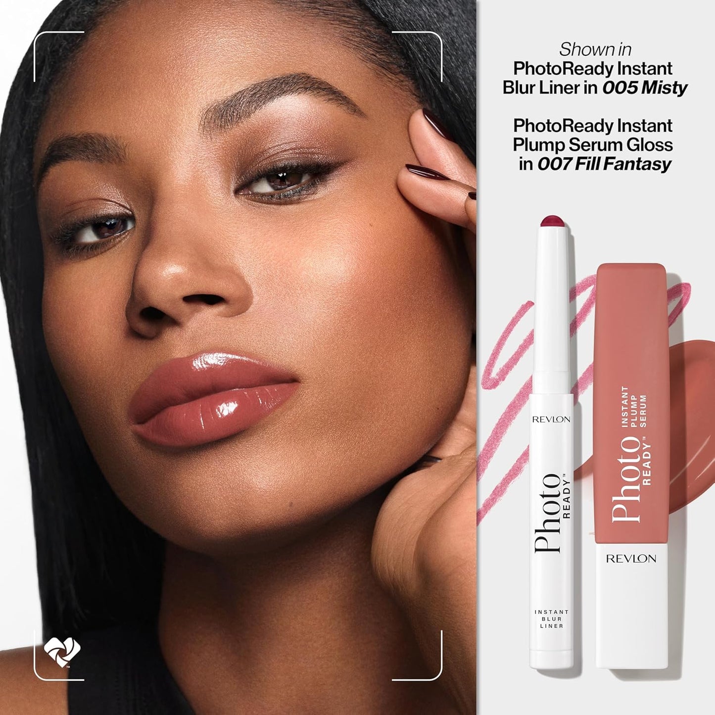 Revlon PhotoReady Instant Blur Liner - Soft Matte Lip Makeup for Fuller-Looking Lips | Sheer-to-Buildable, 004 Lazy, 0.05 oz