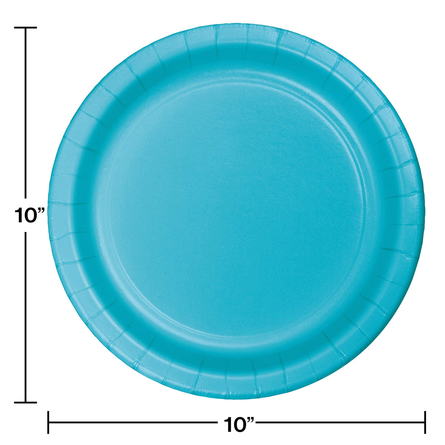 Creative Converting Bermuda Blue Plain Banquet Paper Plates-24pc / 10", (10.25")(24 Pack)