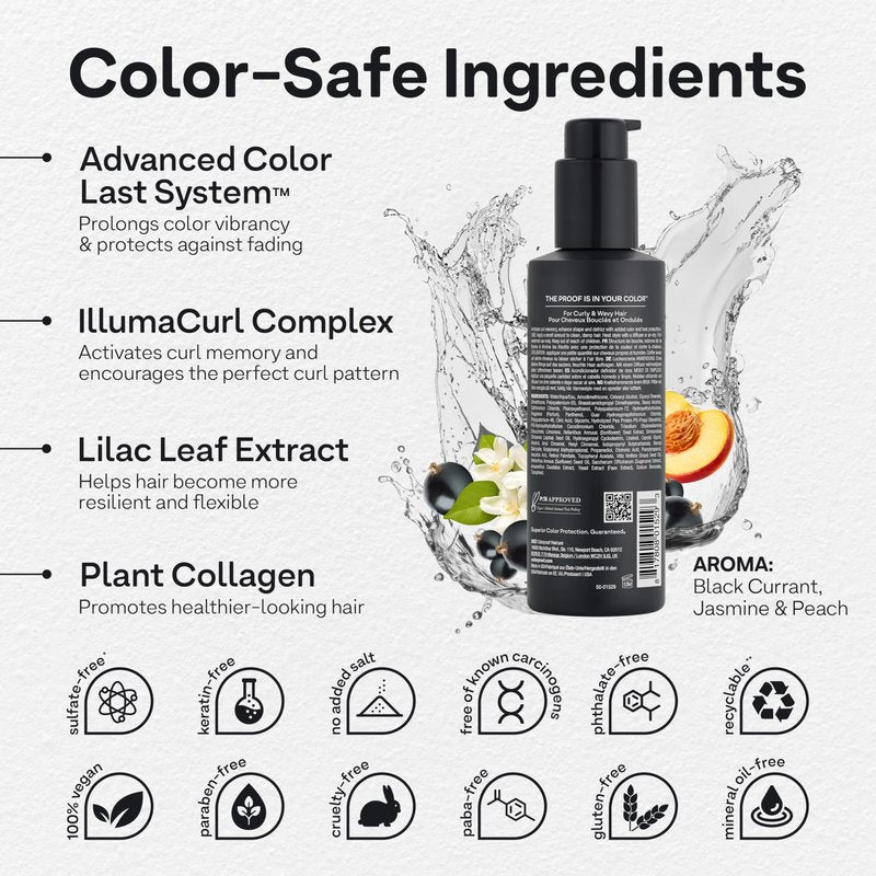 Colorproof Tru Curl Enhancing Crème 6.4 Fl oz. Curl Creme with Black Currant, Jasmine & Peach Scent, Anti-Frizz, Humidity Control & Nourishing Curl Cream for Curly Hair Formula