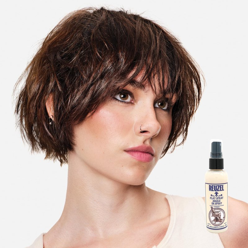 REUZEL Clay Spray, Light Hold, Adds Volume and Texture, Controls Frizz, Matte Finish, Vegan Formula, Fragrance Free, For All Hair Types, 12 oz