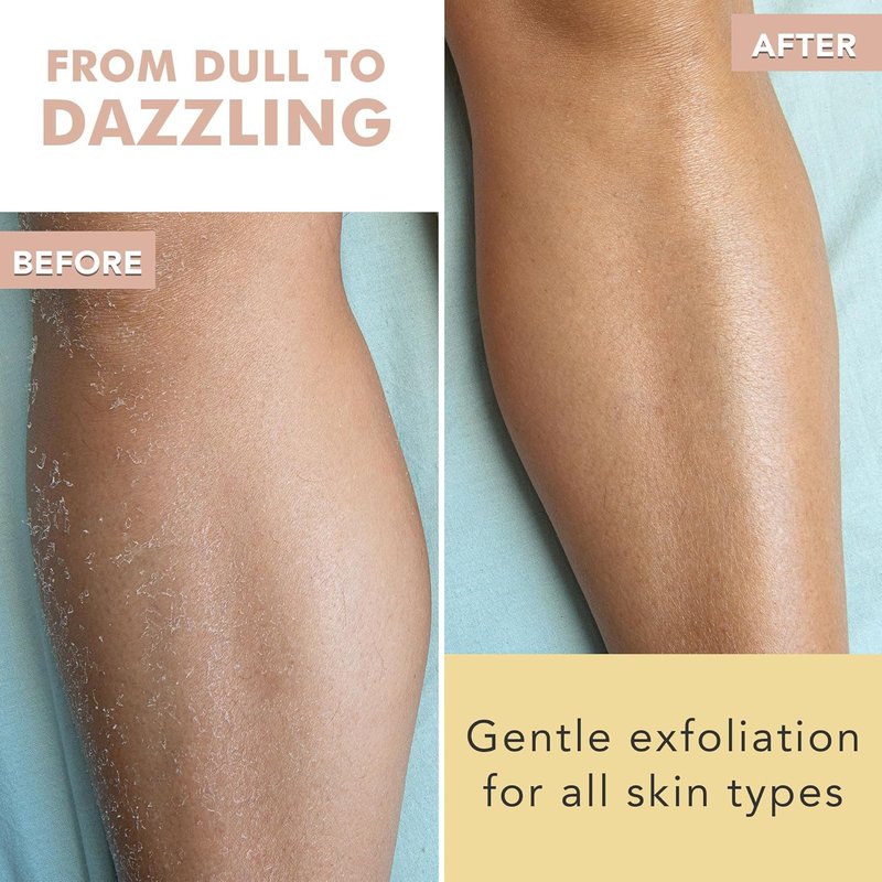 Organic Vanilla Coconut Body Scrub - Natural Sugar Exfoliator for Dry Skin | Moisturizing & Gentle on Sensitive Skin