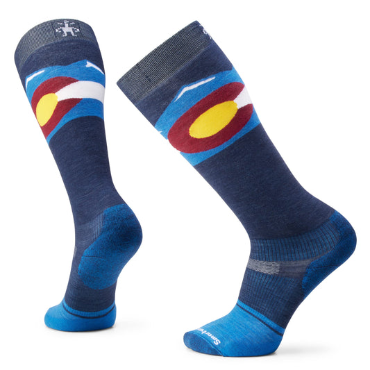 Smartwool Snowboard Targeted Cushion Colorado OTC Socks, Laguna Blue, Small