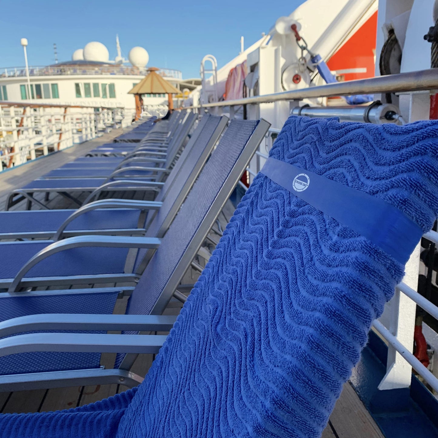 Cruise On Towel Bands for Cruise Chairs (4 Pack), Better Alternative to Towel Clips for Beach, Pool & Ships, Essential for 2026 & 2027 Trips, Secure & Stylish, Green
