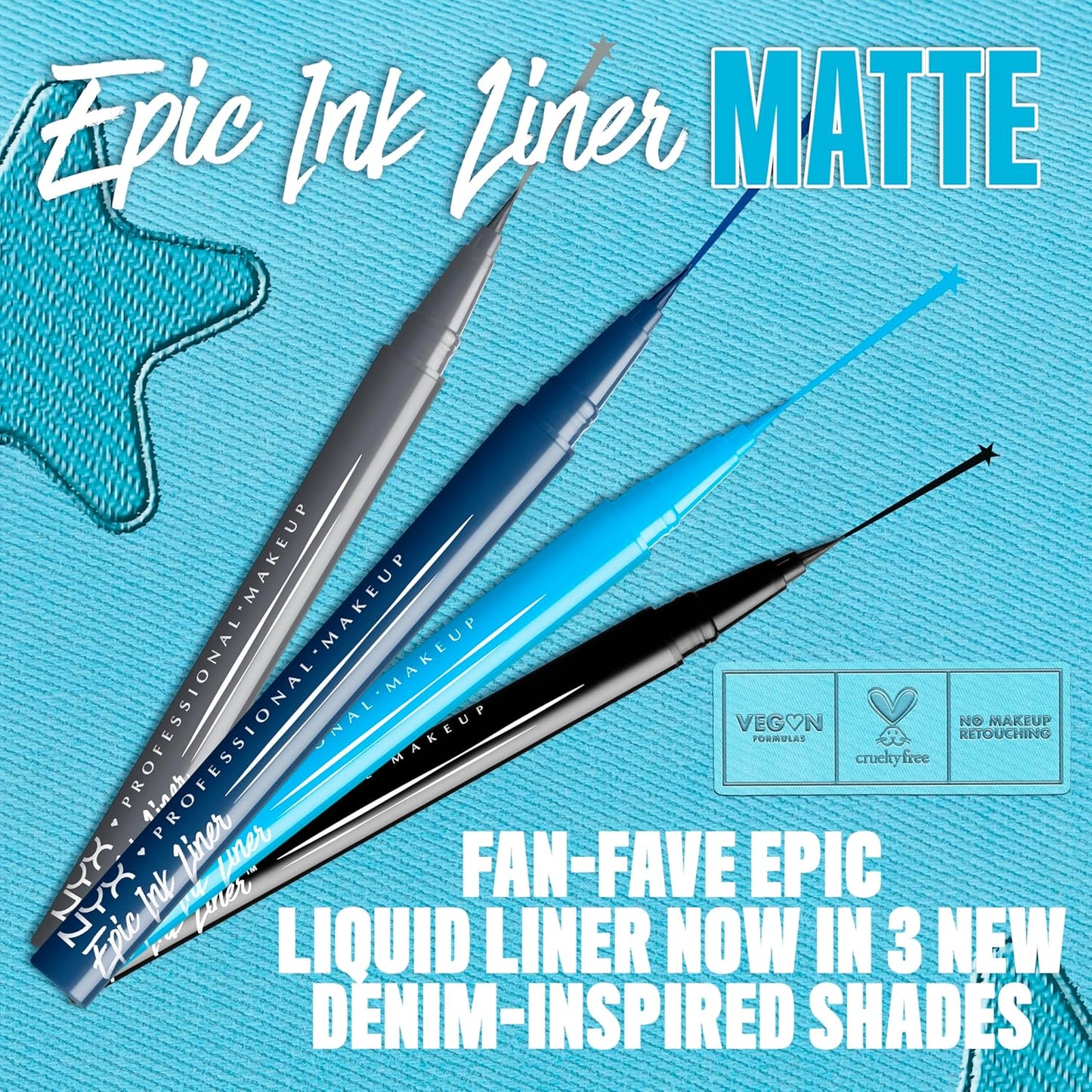 NYX Epic Ink Liner | Waterproof Matte Liquid Eyeliner - Deep Navy