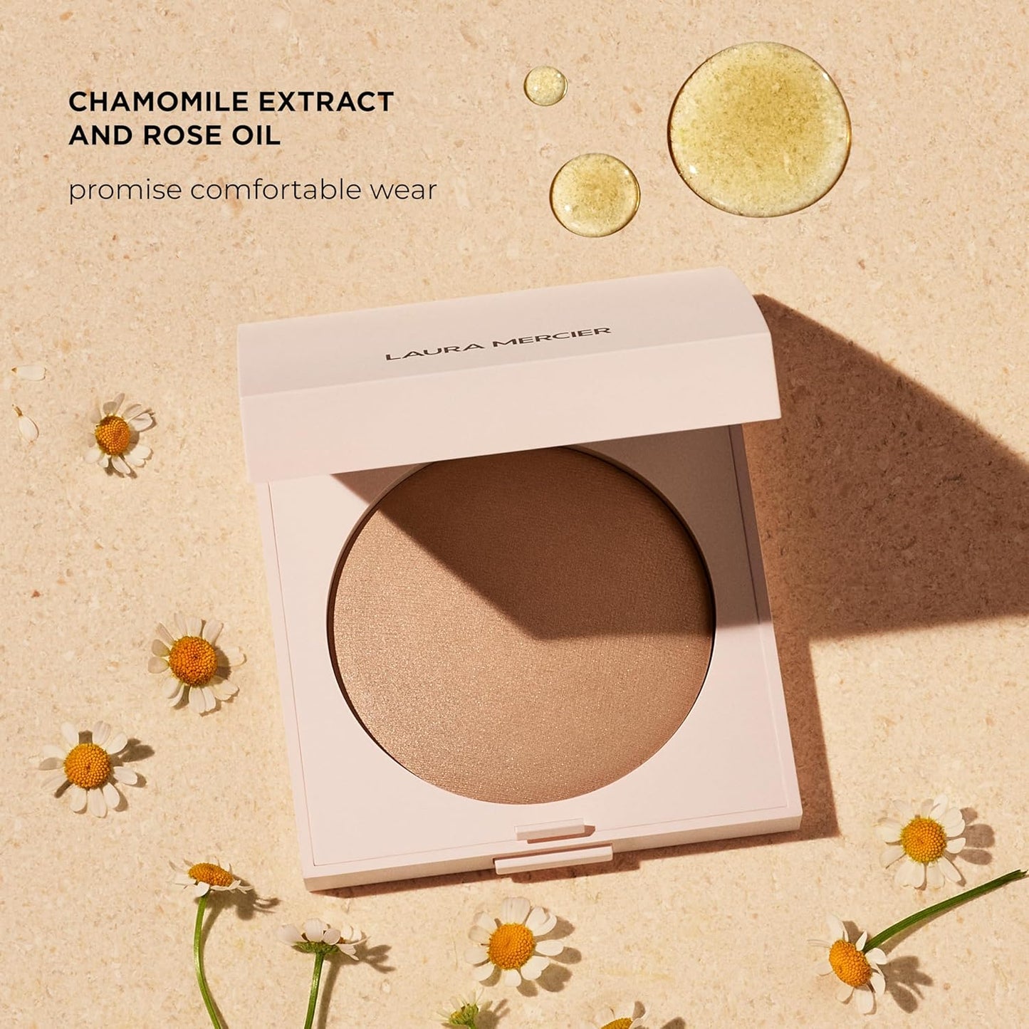 Laura Mercier Real Flawless Luminous Pressed Powder - Talc-Free, Light Coverage, Creamy Formula, Natural Finish