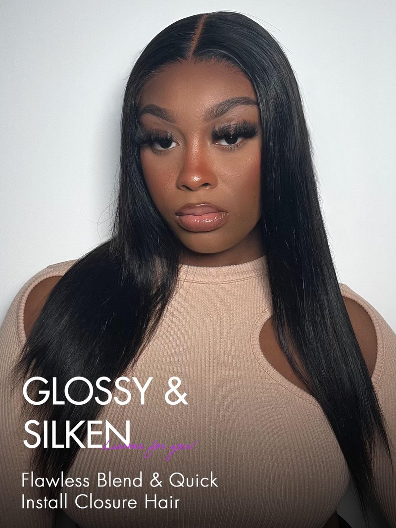 LUVME HAIR Lace Closure 16" 5X5 Straight Human Hair