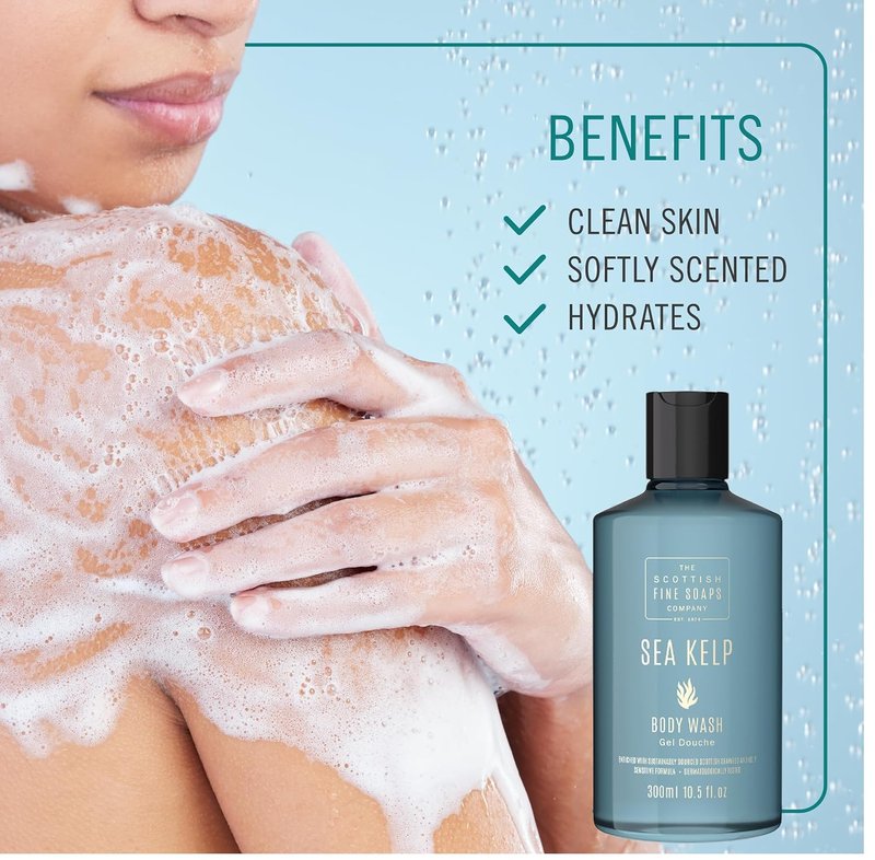 Sea Kelp Marine Body Wash - Nourishing Formula for Soft Skin | 300ml Pump