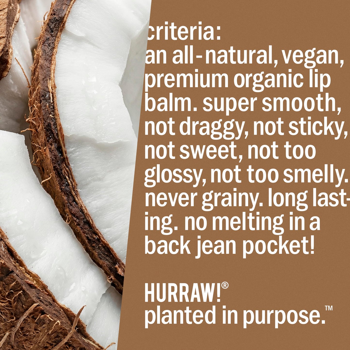 Hurraw! Coconut Lip Balm, 5 Pack: Organic, Certified Vegan, Cruelty and Gluten Free. Non-GMO, 100% Natural Ingredients. Bee, Shea, Soy and Palm Free. Made in USA