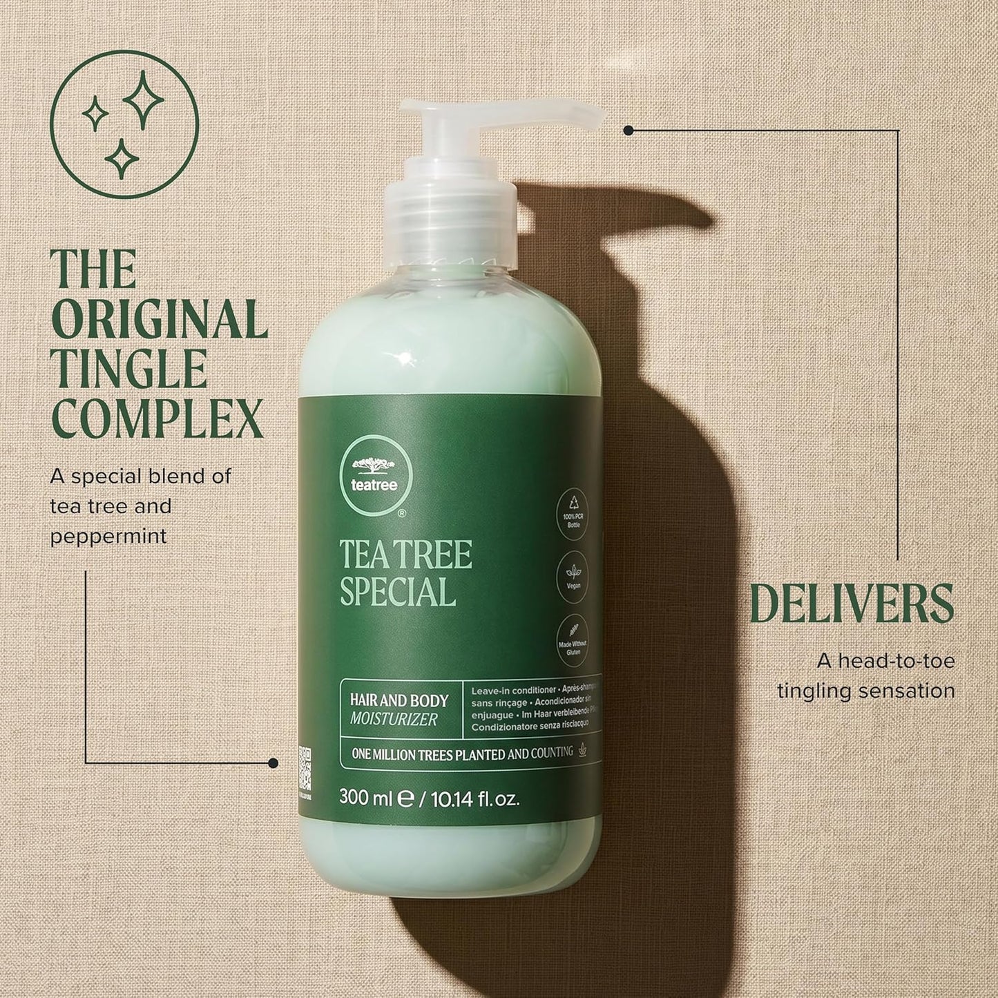 Tea Tree Leave-In Conditioner & Body Lotion - Moisturizer for All Hair & Skin Types