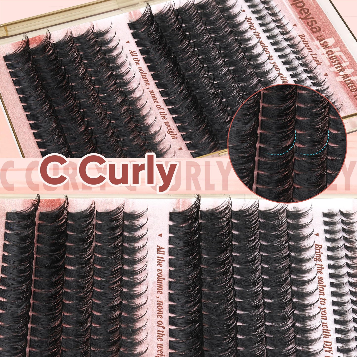 Focipeysa Volume Spike Eyelash Clusters 100D Lash Extensions Kit Fluffy Cluster Lash Extension Kit 12-18mm Spike Lash Clusters Manga Individual Eyelashes Clusters DIY Salon Effect Lash Extension