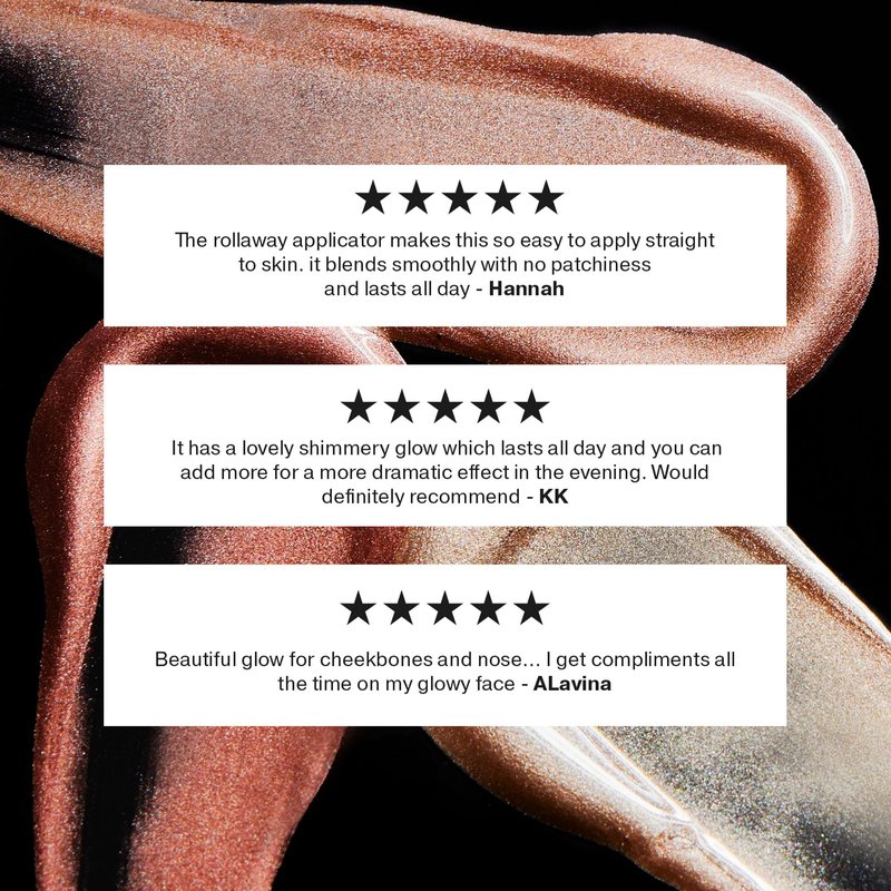 ICONIC LONDON Rollaway Glow | Liquid Highlighter for a Radiant Glow, Cruelty-Free, Vegan Makeup (Rose Potion) 0.27 Fl oz