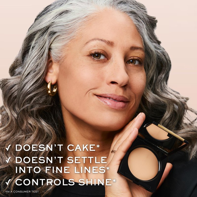 Lancôme Dual Finish Powder Foundation - Natural Finish, Sheer-to-Full Coverage, Longwear Powder Foundation, Controls Shine - 100 Porcelaine Delicate Cool