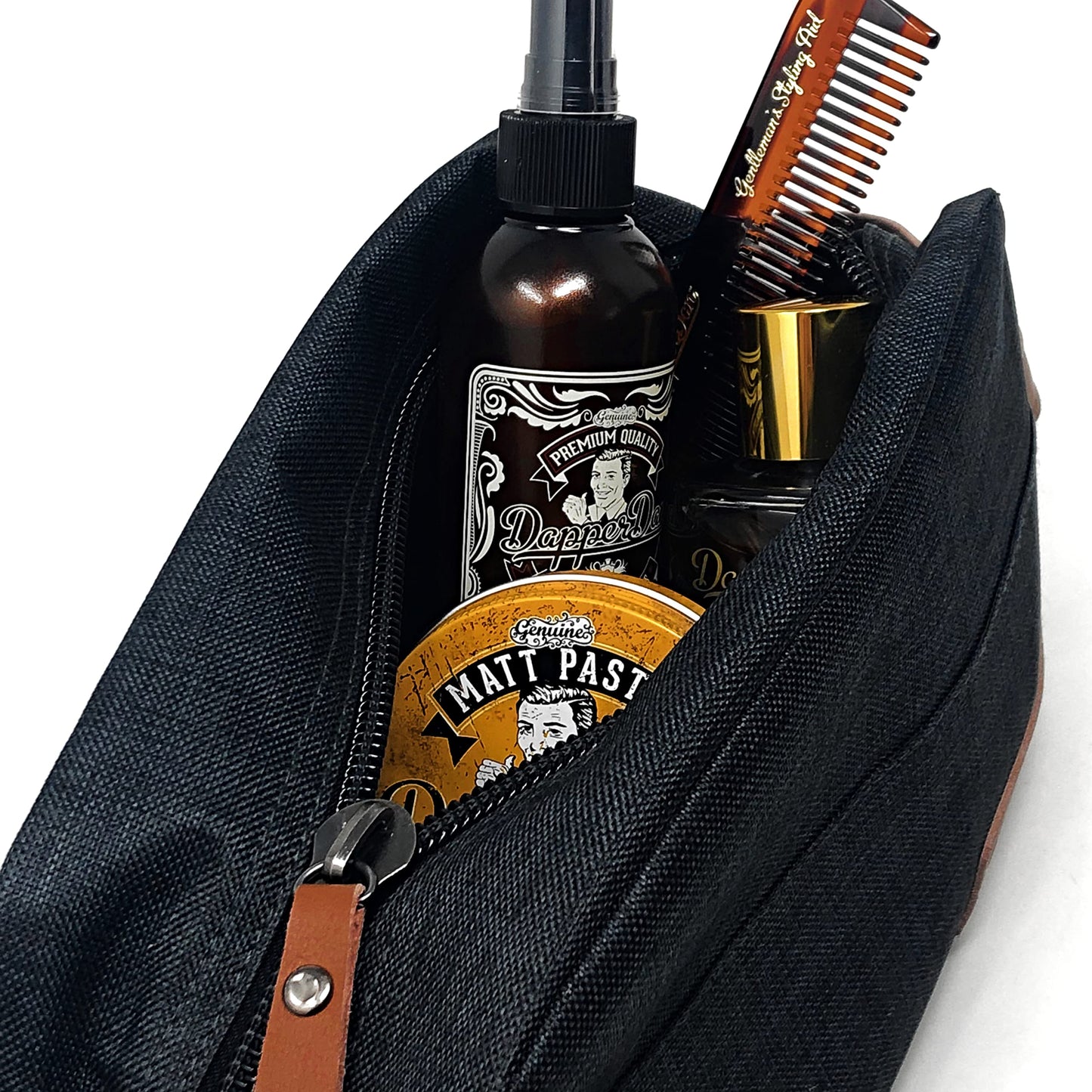 Dapper Dan Toiletry Bag Organizer, Mens Travel Toiletry Bag, Travel Toiletry Organizer (Empty) 400g