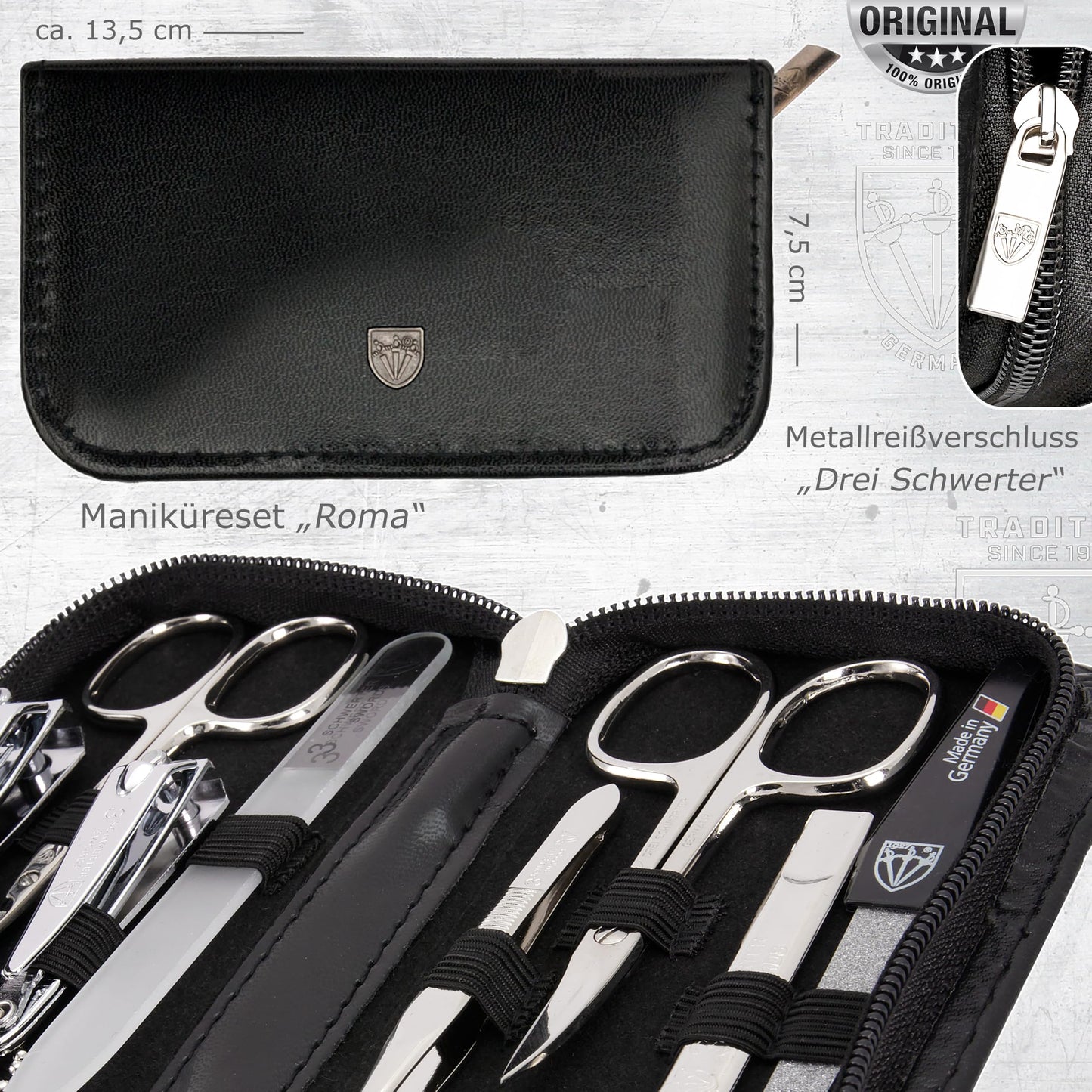 3 Swords Germany Solingen Manicure Pedicure Set Nail Care Kit Made in Germany