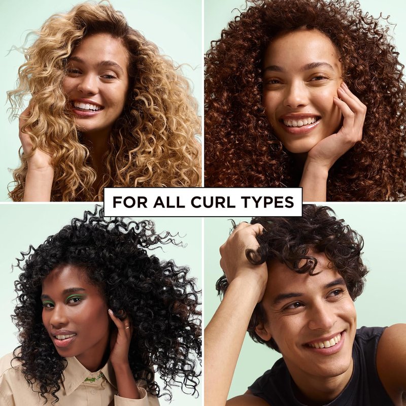 Garnier Fructis Curl Control Scrunching Hair Gel - 24 HR Frizz Control for Curly & Wavy Hair | 6.8 Fl Oz, 3 Pack