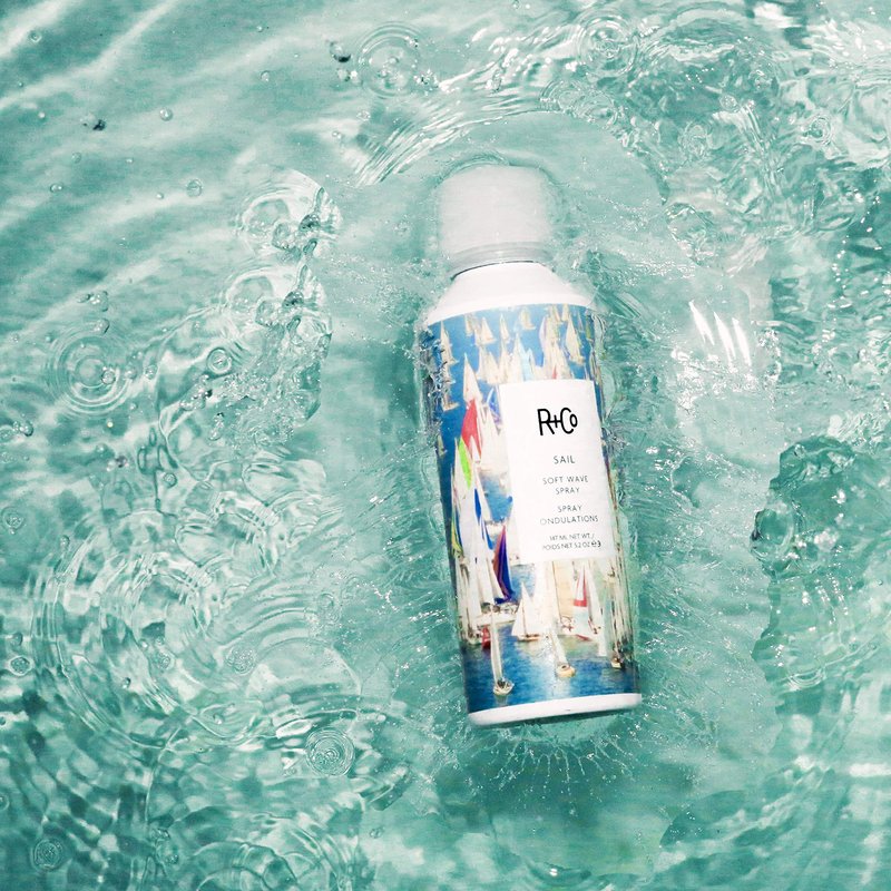 R+Co Sail Soft Wave Spray Travel | Lightweight Wave Spray, Natural Shine + Voluminous Waves | Vegan + Cruelty-Free | 1.5 Oz