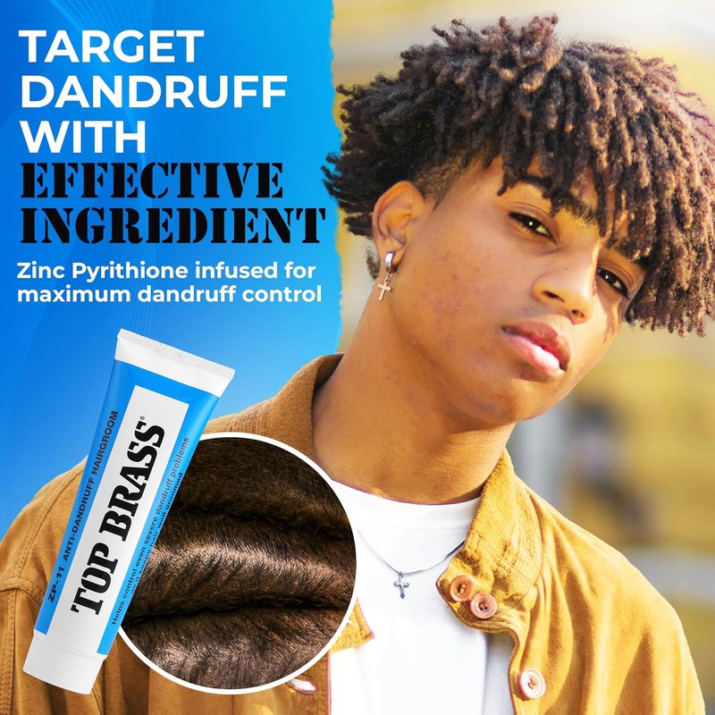 Anti-Dandruff Hair Cream for Men & Women - Styling Cream with Beeswax & Candelilla | Relieves Dry Scalp, Flaking & Itching - 3 Pack