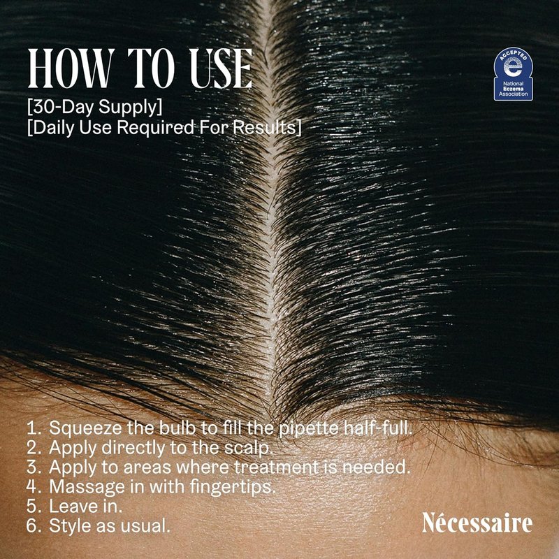 Nécessaire Scalp Serum - 5% Capixyl™ & 1% Hyaluronic Acid for Thicker Hair | Fragrance-Free, 1 fl oz