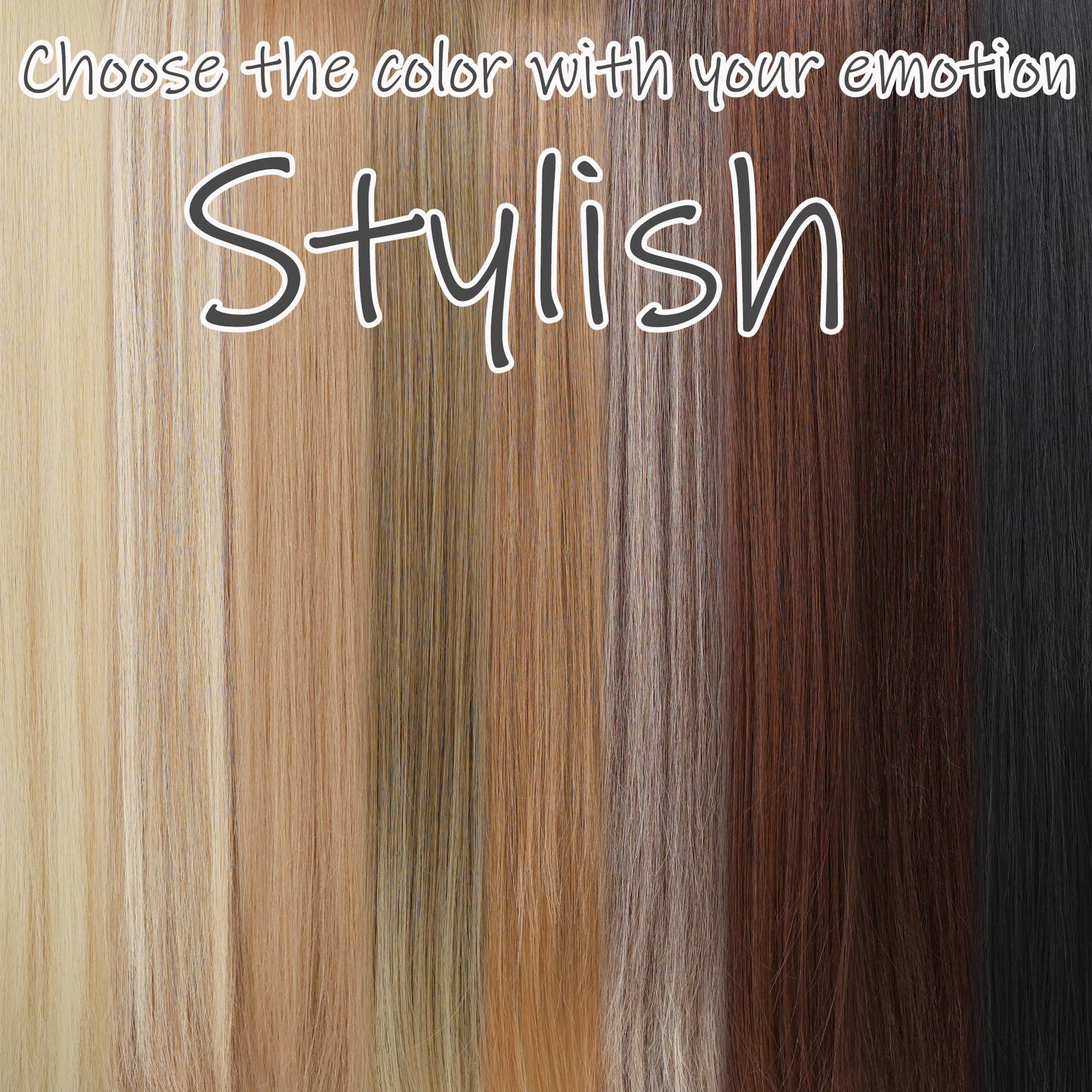 PARK YUN Blonde Highlight Wigs for Women 28 Inch Long Straight Synthetic Wig with Bangs Blonde Mix Brown Heat Resistant Silky Soft Fiber Glueless Full Wig for Daily Party Cosplay Use