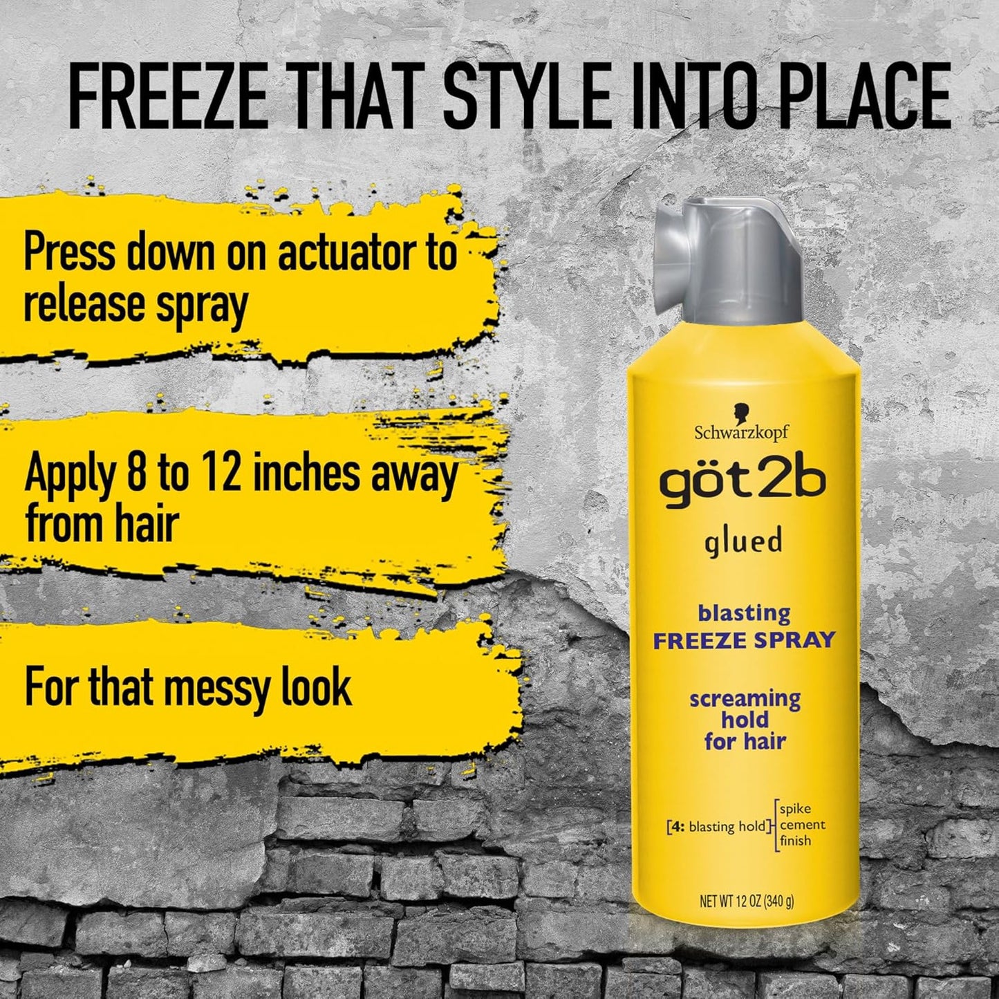 Got2b Glued Spray Wax with 2-in-1 Dual Spray Nozzle, 8 oz