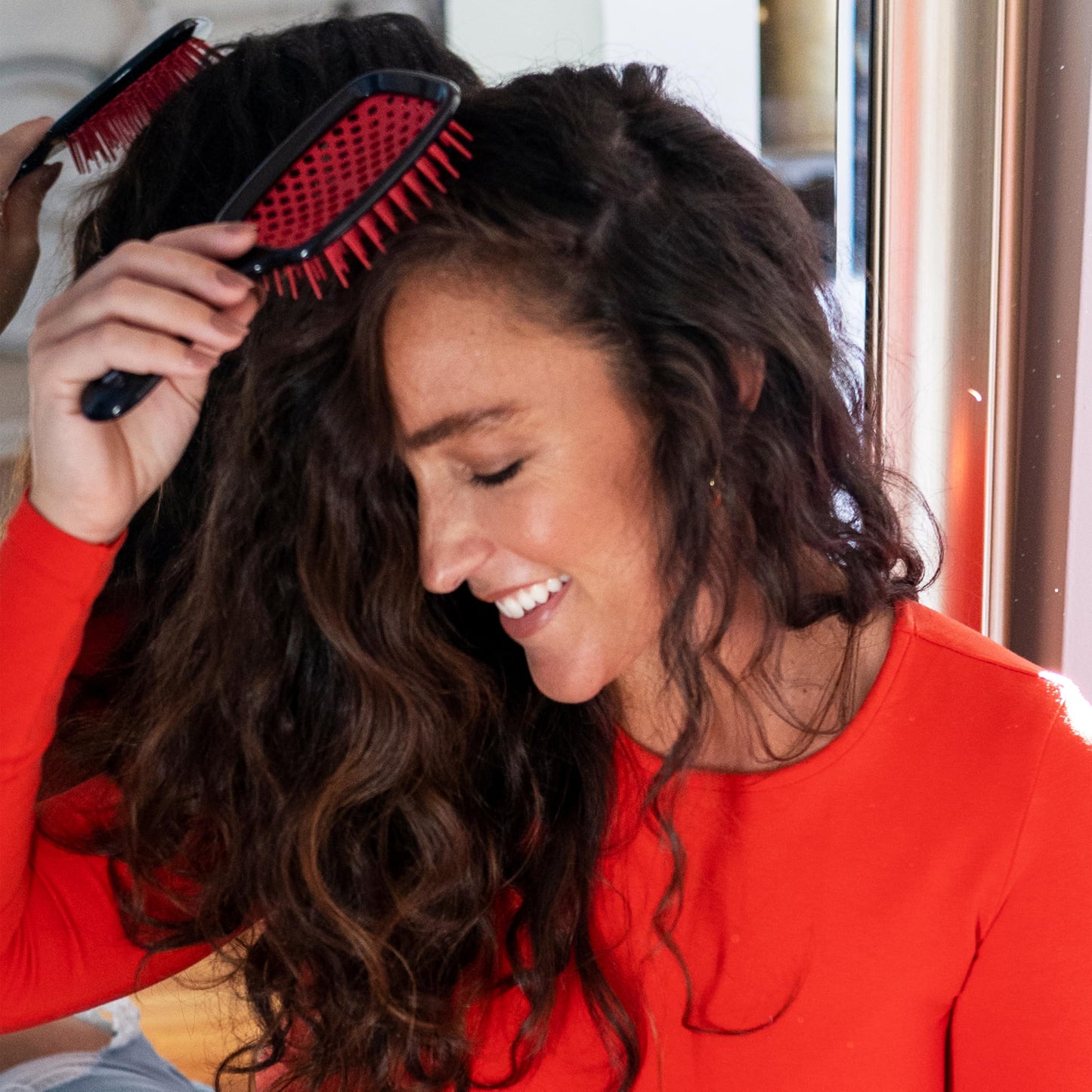 FHI HEAT Unbrush, Red - Detangling Hair Brush Red