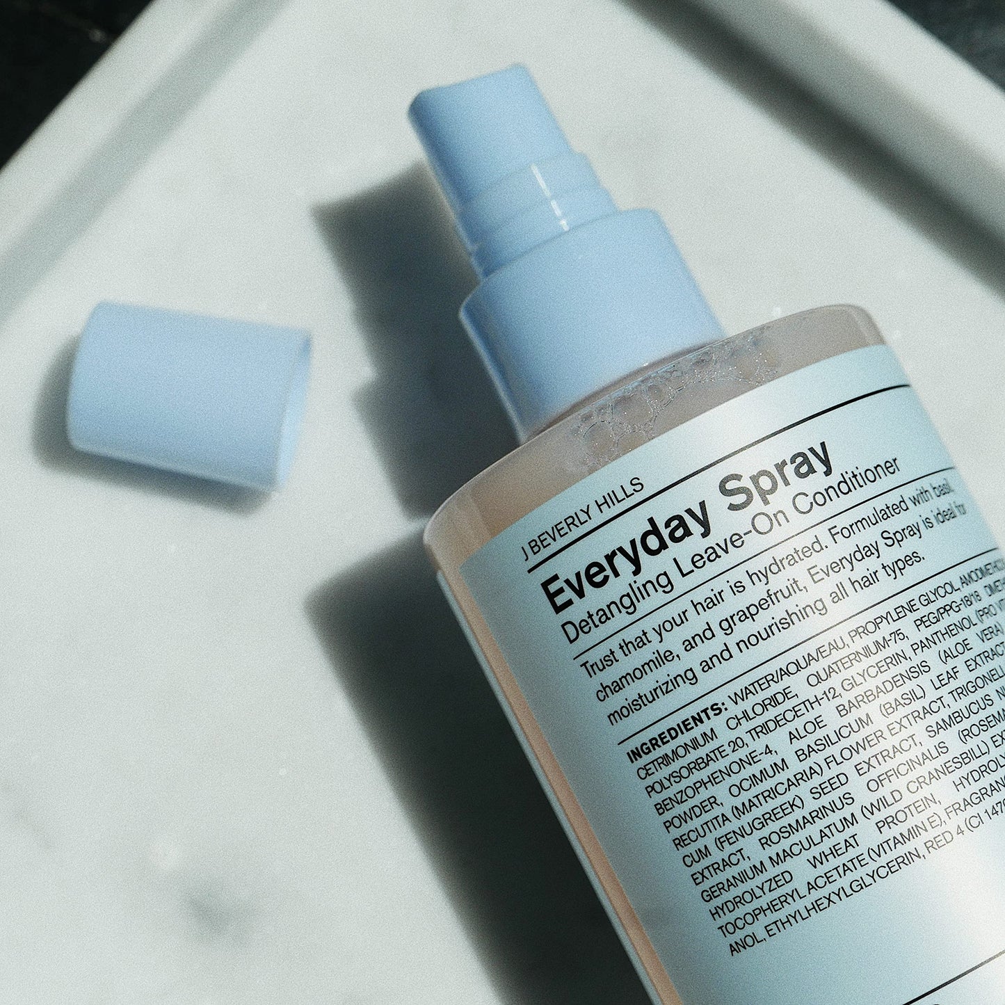 J Beverly Hills Blue Everyday Spray Leave-In Conditioner and Hair Detangler with Aloe Vera, 7 Oz