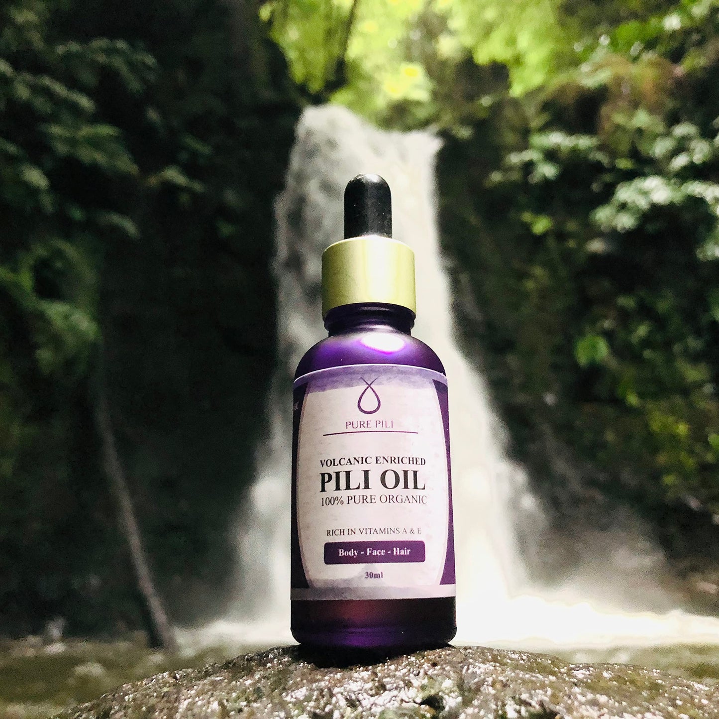 Pure Pili ORGANIC Pili Oil For Skin, Hair, Face, Nails, Beard & Cuticles -100% Volcanic Enriched Anti Aging, Anti Wrinkle, Cold Pressed Moisturizer, 30 ml