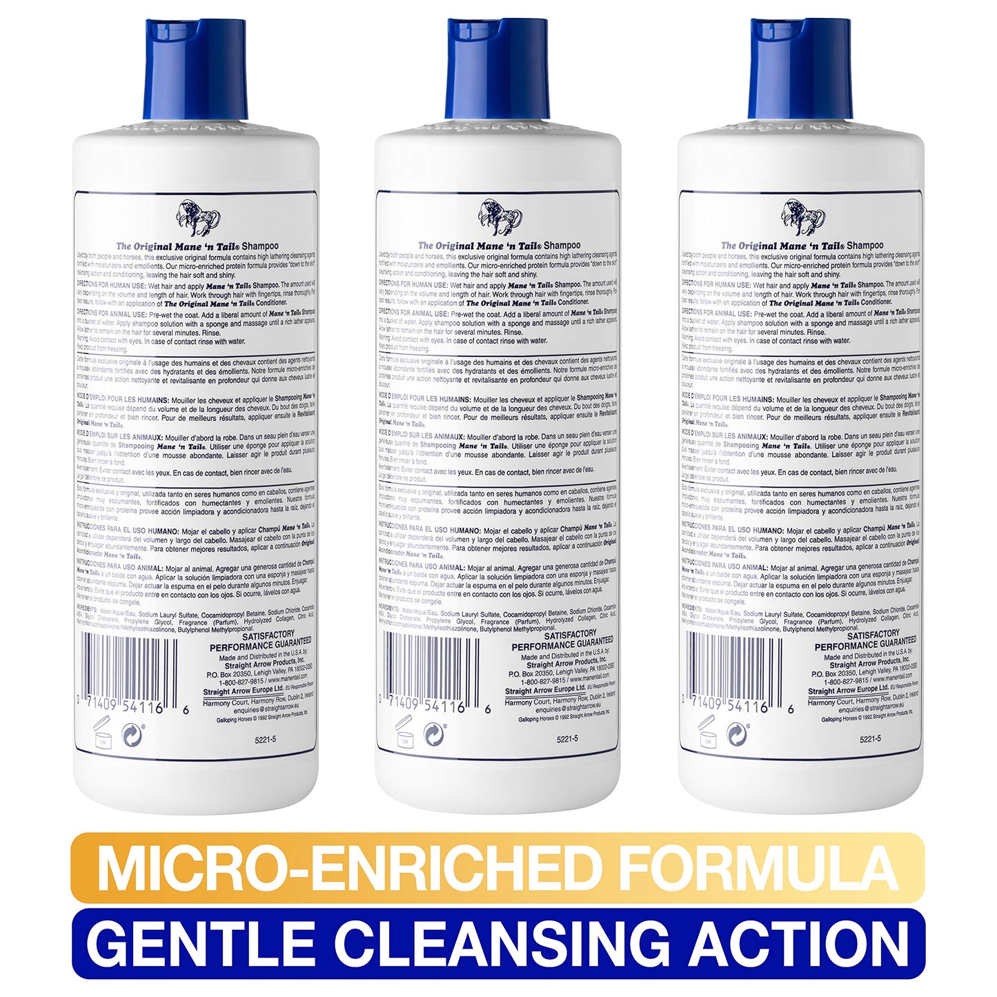 Mane 'n Tail Original Formula For Thicker Fuller Stronger Hair 16 oz (3 pack Shampoo)