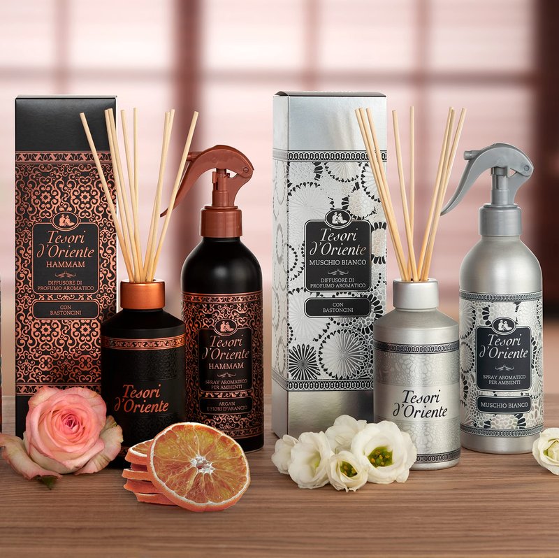 Tesori d'Oriente Muschio Bianco Diffusore Aromatico con bastoncini, 200 ml'