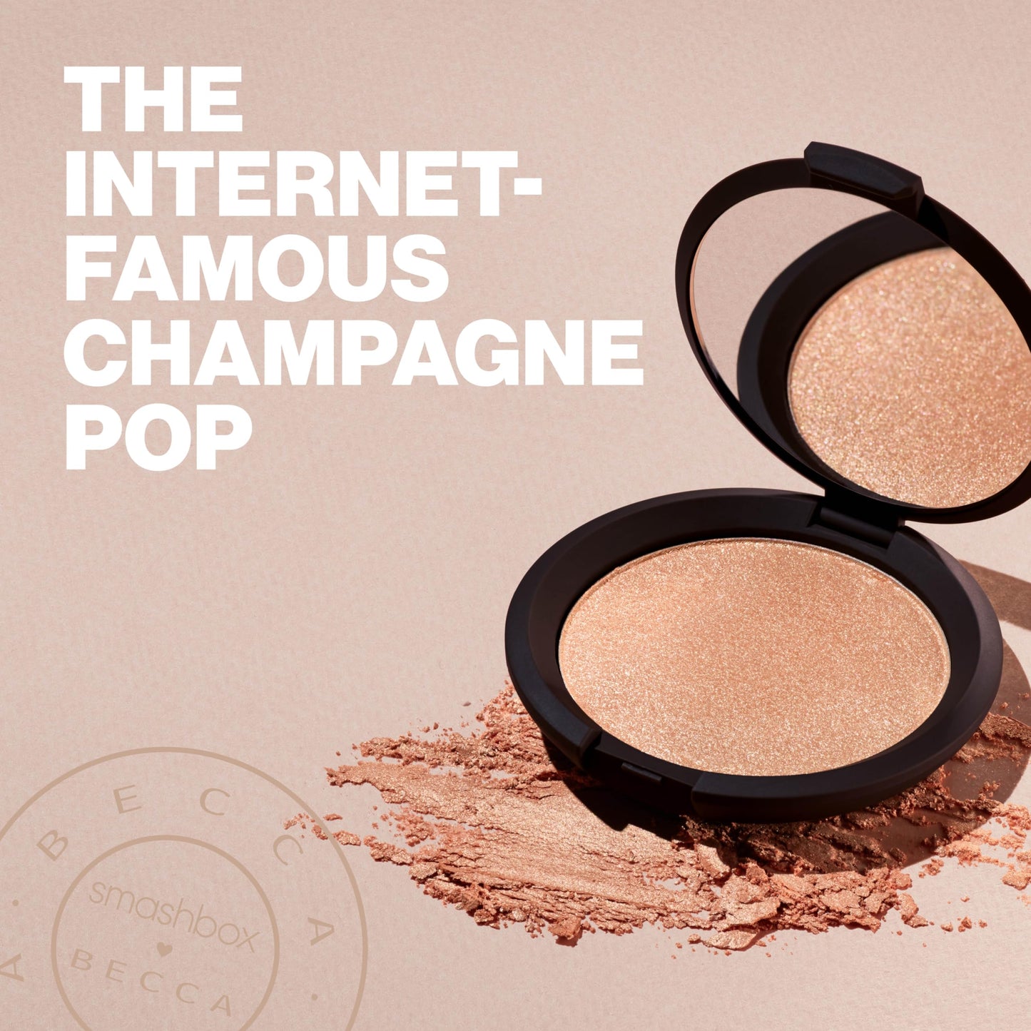 Smashbox X BECCA Shimmering Skin Perfector Pressed Highlighter | Creamy Formula that Melts into Skin for a Natural, Radiant, Glow-Boosting Highlight, 0.24 Ounce, Moonstone