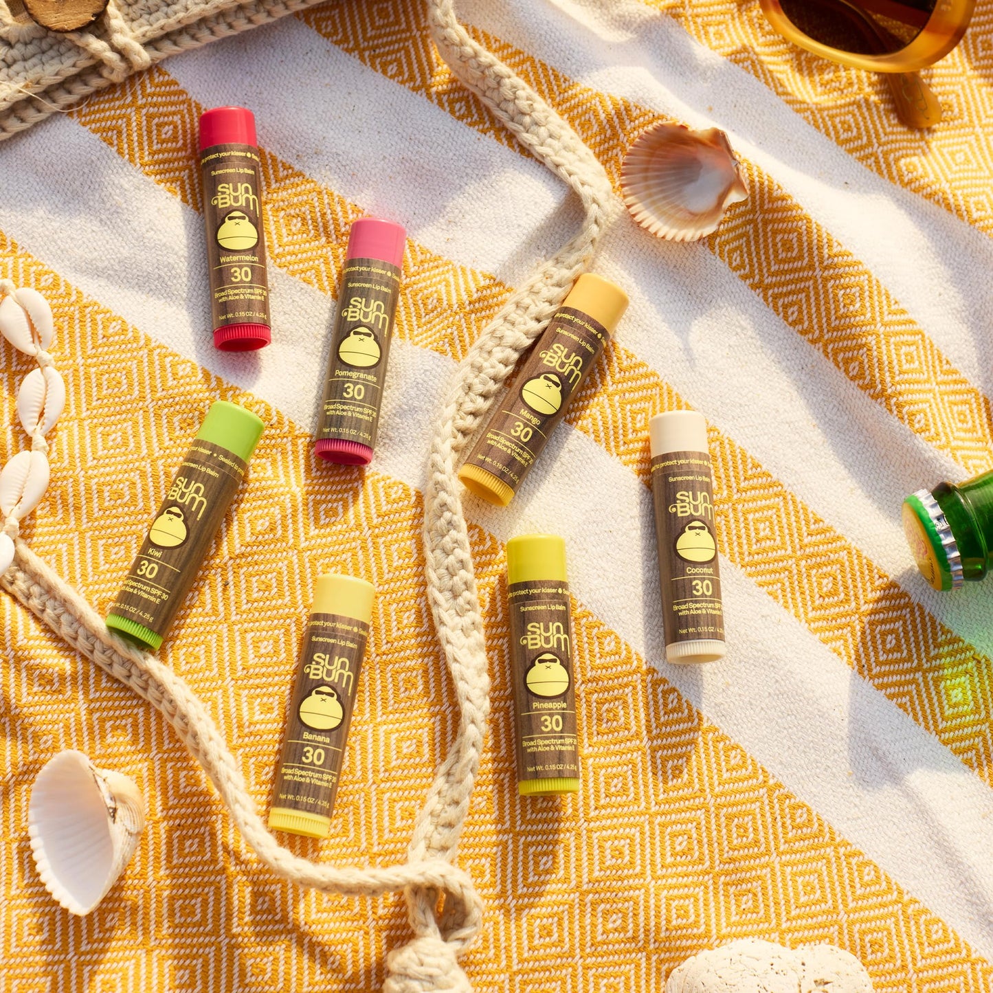 Sun Bum SPF 30 Sunscreen Coconut Lip Balm - Moisturizing Aloe Vera and Vitamin E - Vegan - Broad Spectrum UVA/UVB Lip Protection - 0.15 oz Stick
