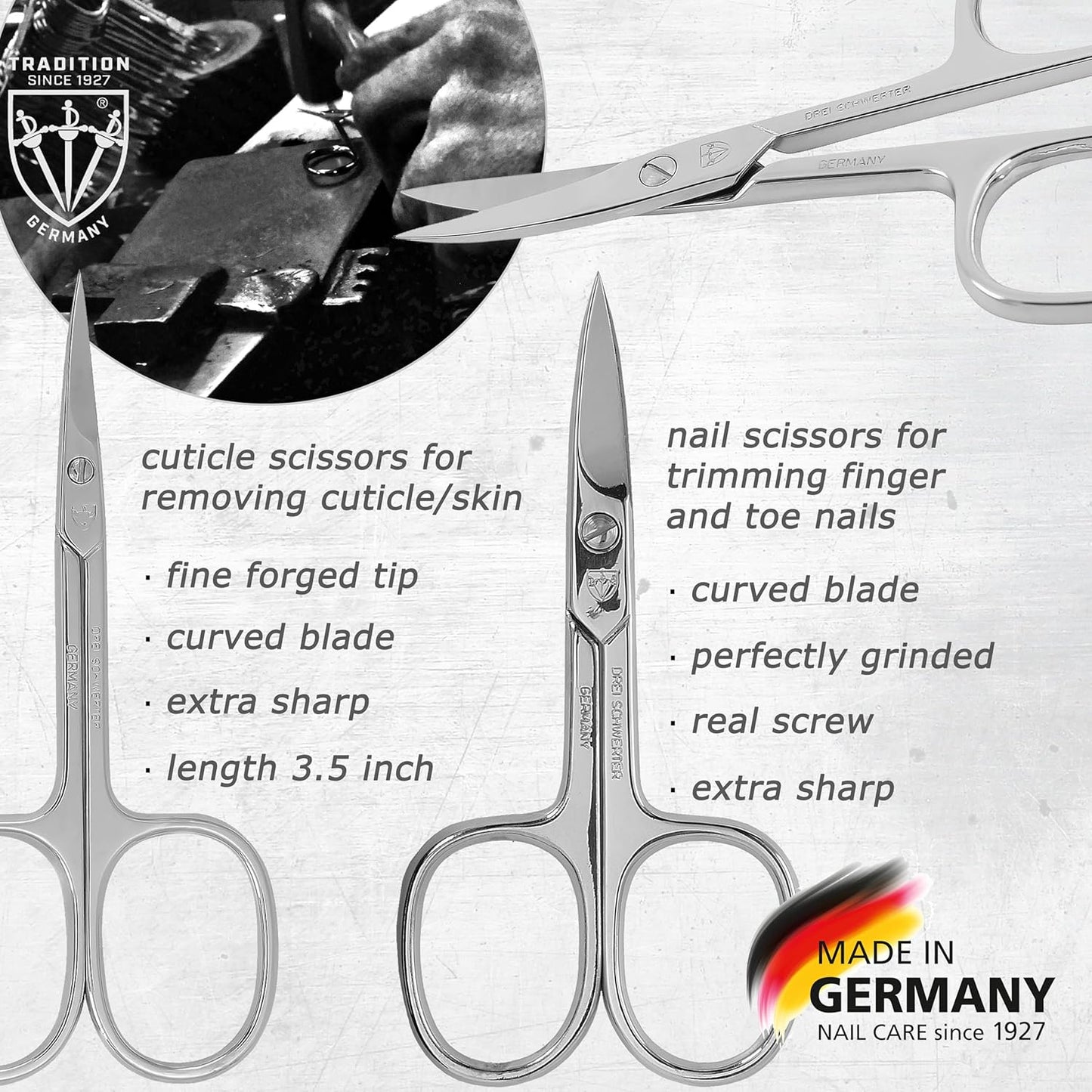 8-Piece Manicure Pedicure Grooming Kit - Professional Nail Care Set with Synthetic Leather Case | Black