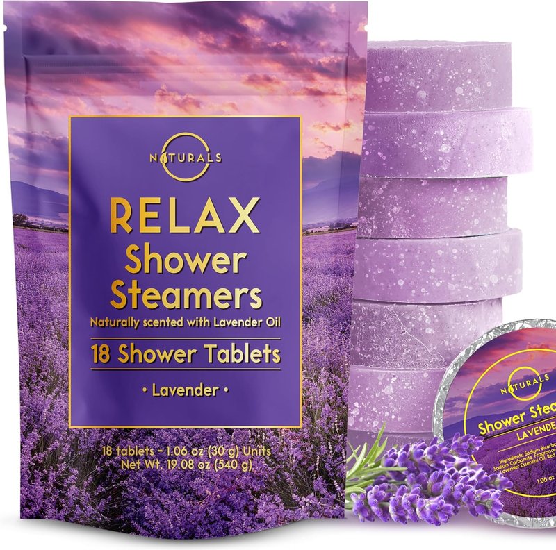 Shower Steamers Aromatherapy - Lavender Shower Bombs for Spa Relaxation | 18 Count Gift Set