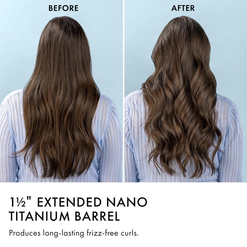 BaBylissPRO Nano Titanium Professional 1.5" Curling Iron with Extended Barrel Perfect for Longer Hair