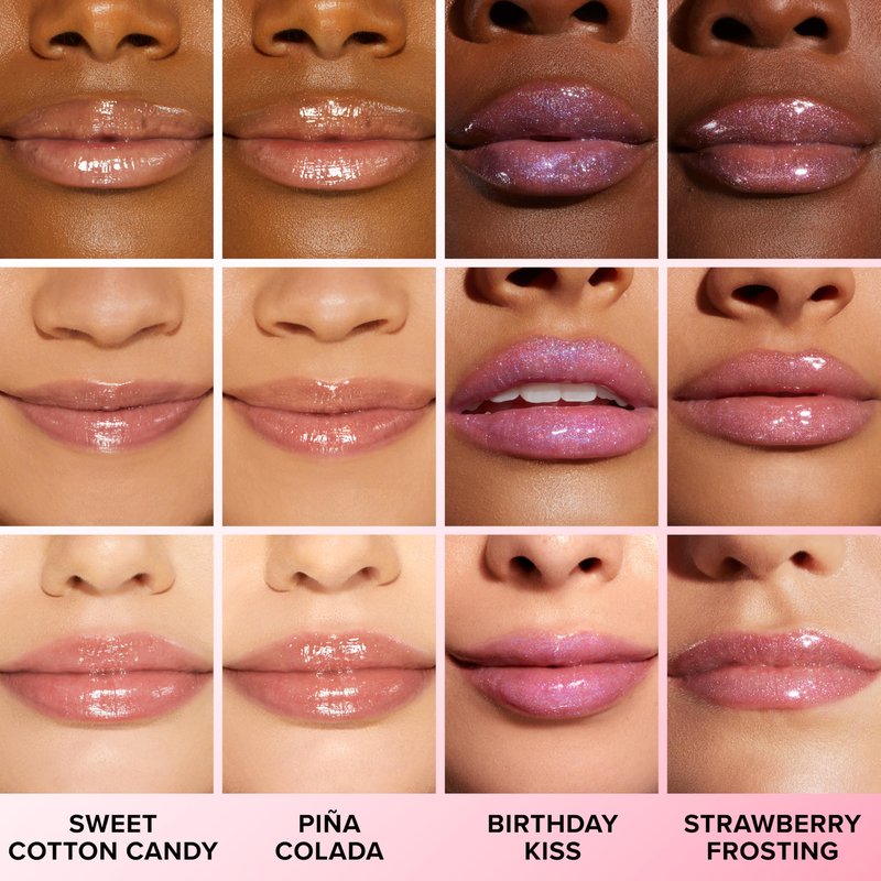Too Faced Kissing Jelly Lip Oil + Gloss | Hydrating Lip Serum Treatment with Jojoba Oil for Instant Moisture and Glossy Shine, 0.15 Fl Oz, Cream Soda