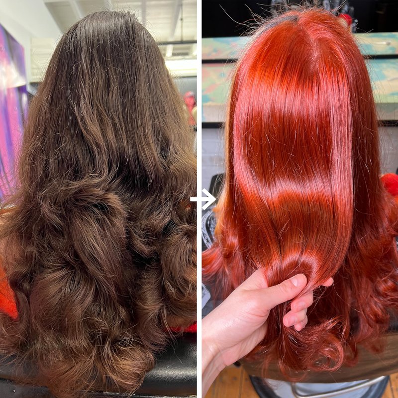 No Bleach London Permanent Hair Dye, Long-Lasting and Multi-dimensional At-Home Hair Colour, Fortified with Vegan Sea Silk and Cocamide for Incredible Shine, Colour: Vivid Copper (Complete Kit)