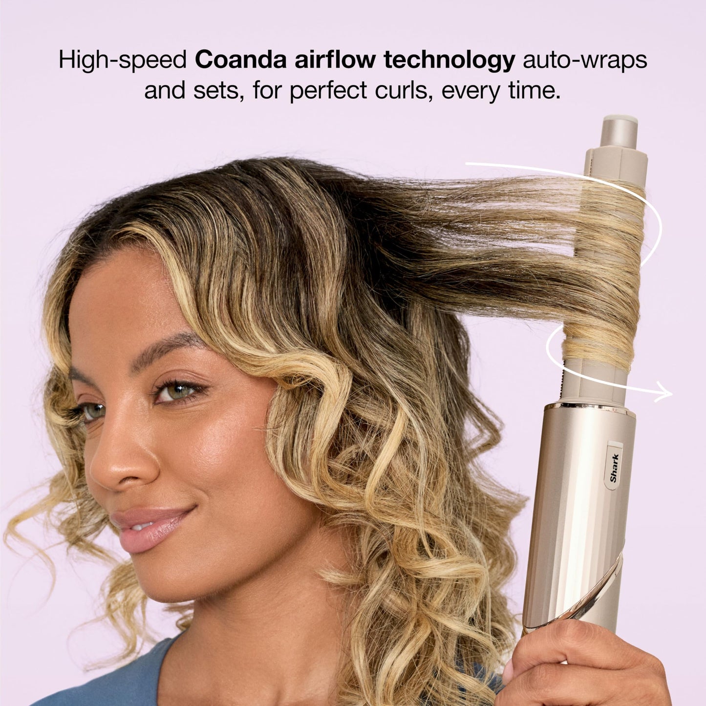 Shark FlexStyle | Air Multi-Styler & Drying System | Hair Dryer Brush for Blowouts with Coanda Auto- Wrap Curlers, Oval & Paddle Brush & Concentrator Attachment | Stone | HD430