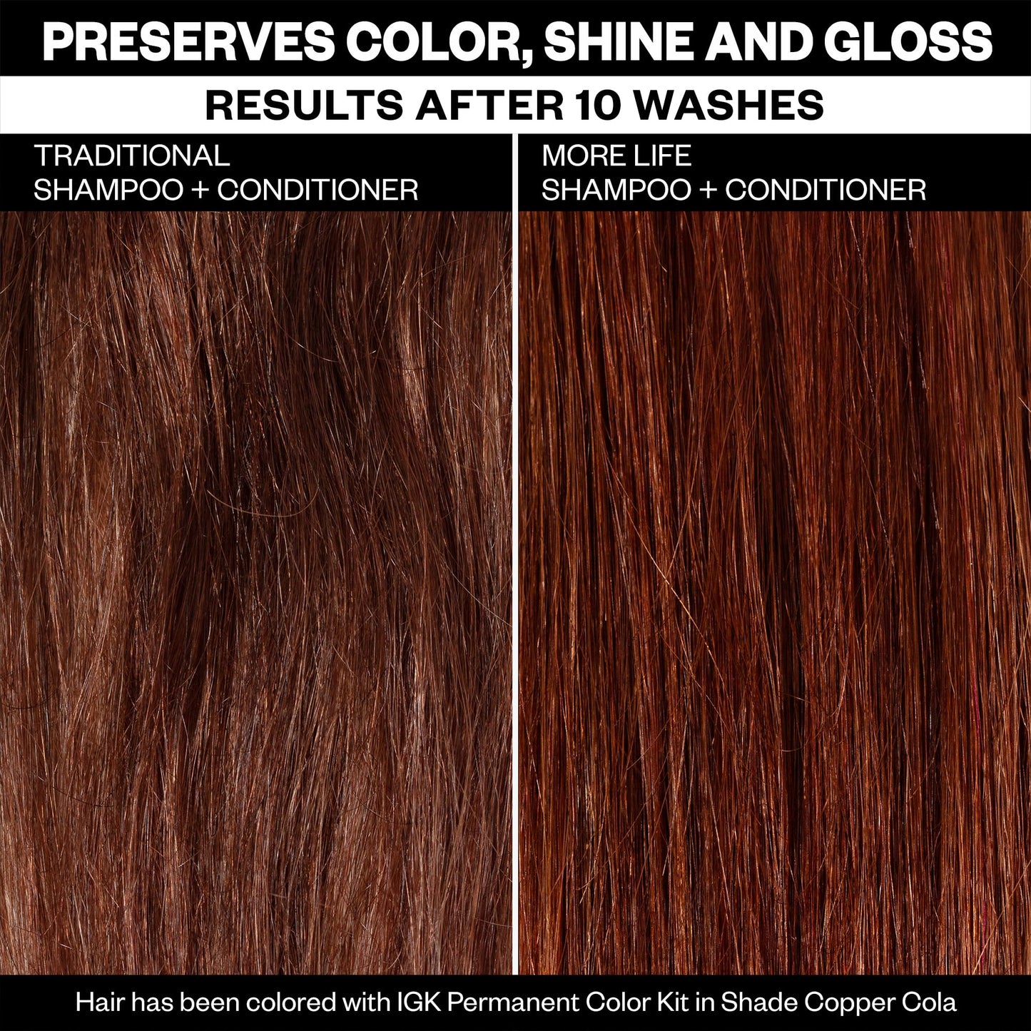 IGK MORE LIFE Color Extending Conditioner | Extends Color While Boosting Gloss and Softness | Helps Protect Color-Treated Hair from Fade | 8 Oz