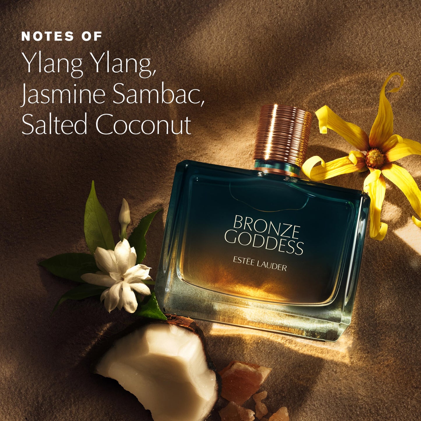 Estée Lauder Bronze Goddess Nuit Eau de Parfum Spray with notes of Ylang Ylang, Jasmine Sambac & Salted Coconut | Perfumes for Women, 1.7 Fl Oz