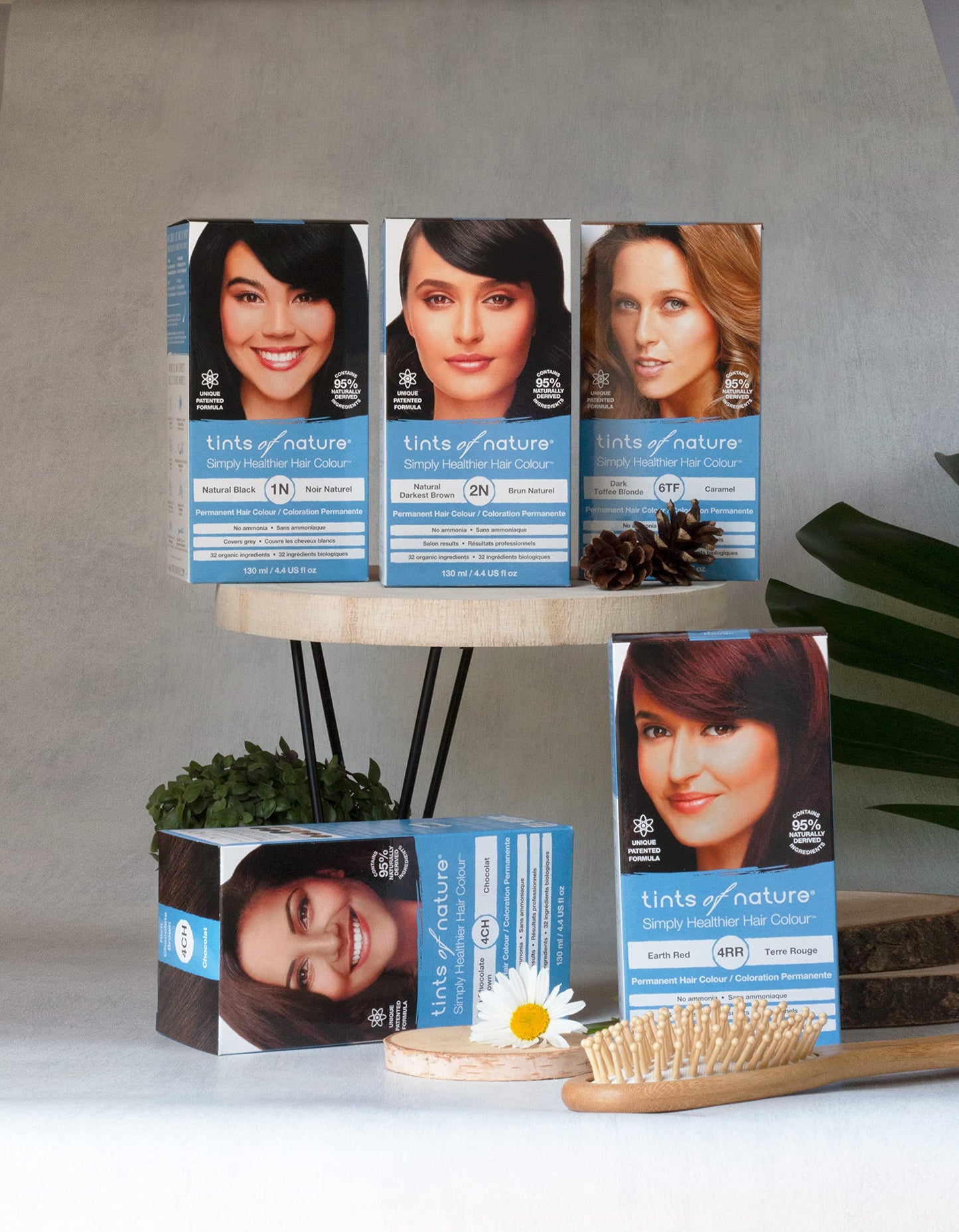 Tints of Nature 4M Medium Mahogany Brown Permanent Hair Dye, Nourishes Hair and Covers Greys, Ammonia-Free, 4.4 fl oz