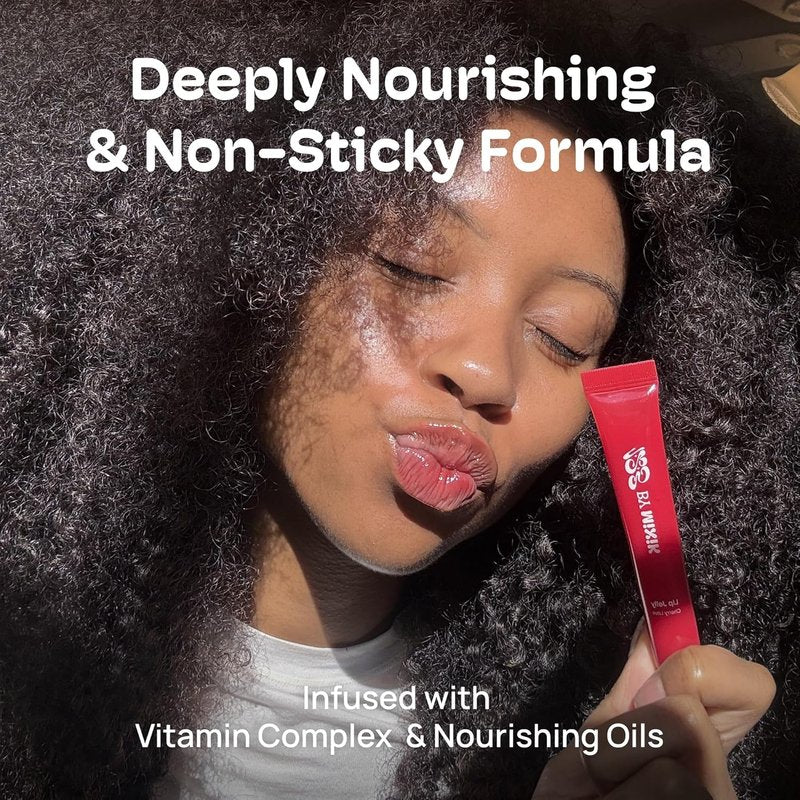 Lip Jelly - Sheer Glossy Lip Gloss with Vitamin 10 Complex & Nourishing Oils | Hydrating Vegan Non-Sticky Stain, 0.3 fl oz (Crushed Plum)