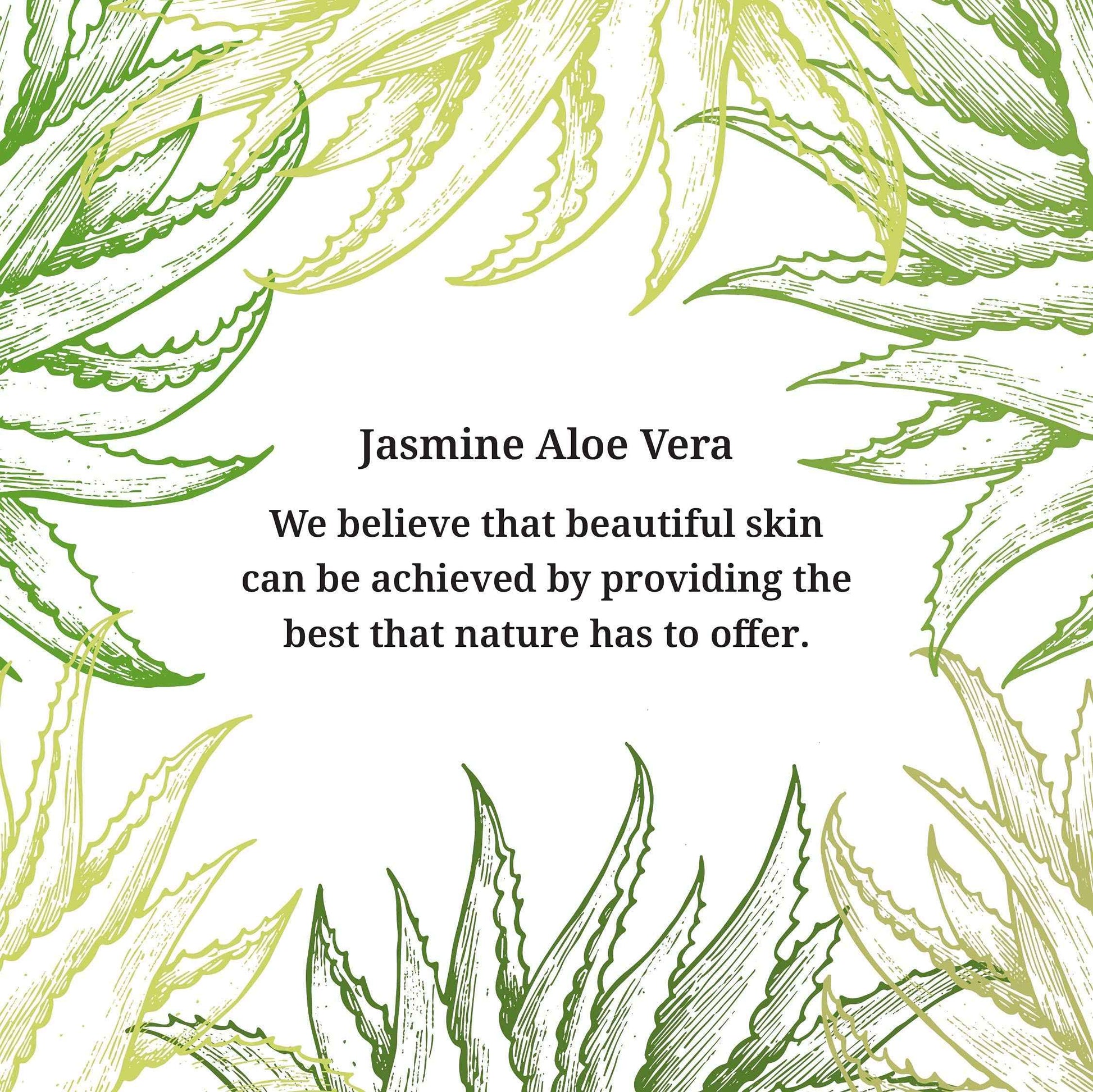 Jasmine Aloe Vera Massage Cream. Keep Your Face and Body Fresh and Soft with Anti-Aging Therapy Cream. Have Deeply Moisturized and Nutrition on Your Skin. Organic Aloe Vera Extract. [400 g / 14.1 Oz]