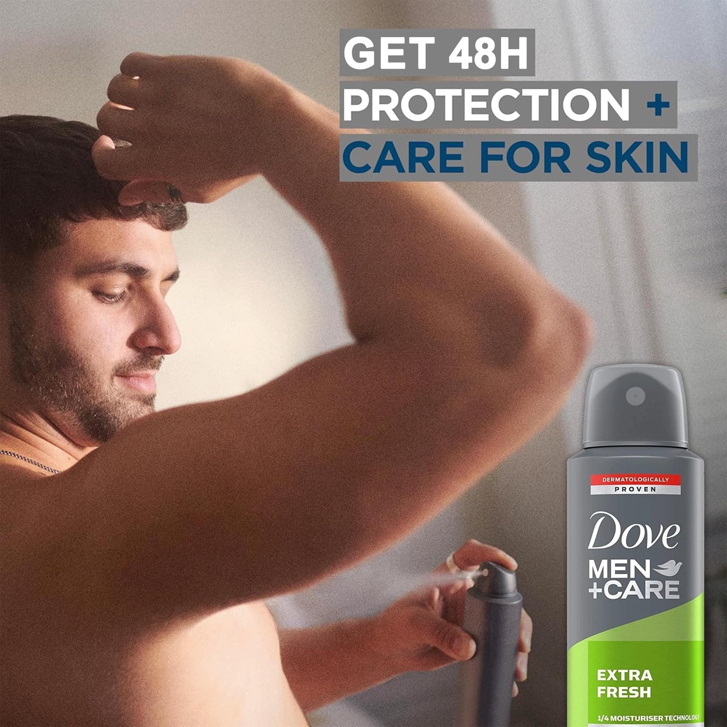Dove Men + Care Antiperspirant Deodorant Spray, 6 Pack, 48H Protection, Long-Lasting Extra Fresh Scent, Soothes & Moisturises Skin, 5 oz. Each