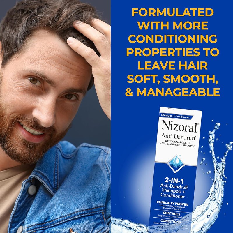 Nizoral 2-in-1 Anti Dandruff Shampoo & Conditioner - 1% Ketoconazole, 14 Fl Oz