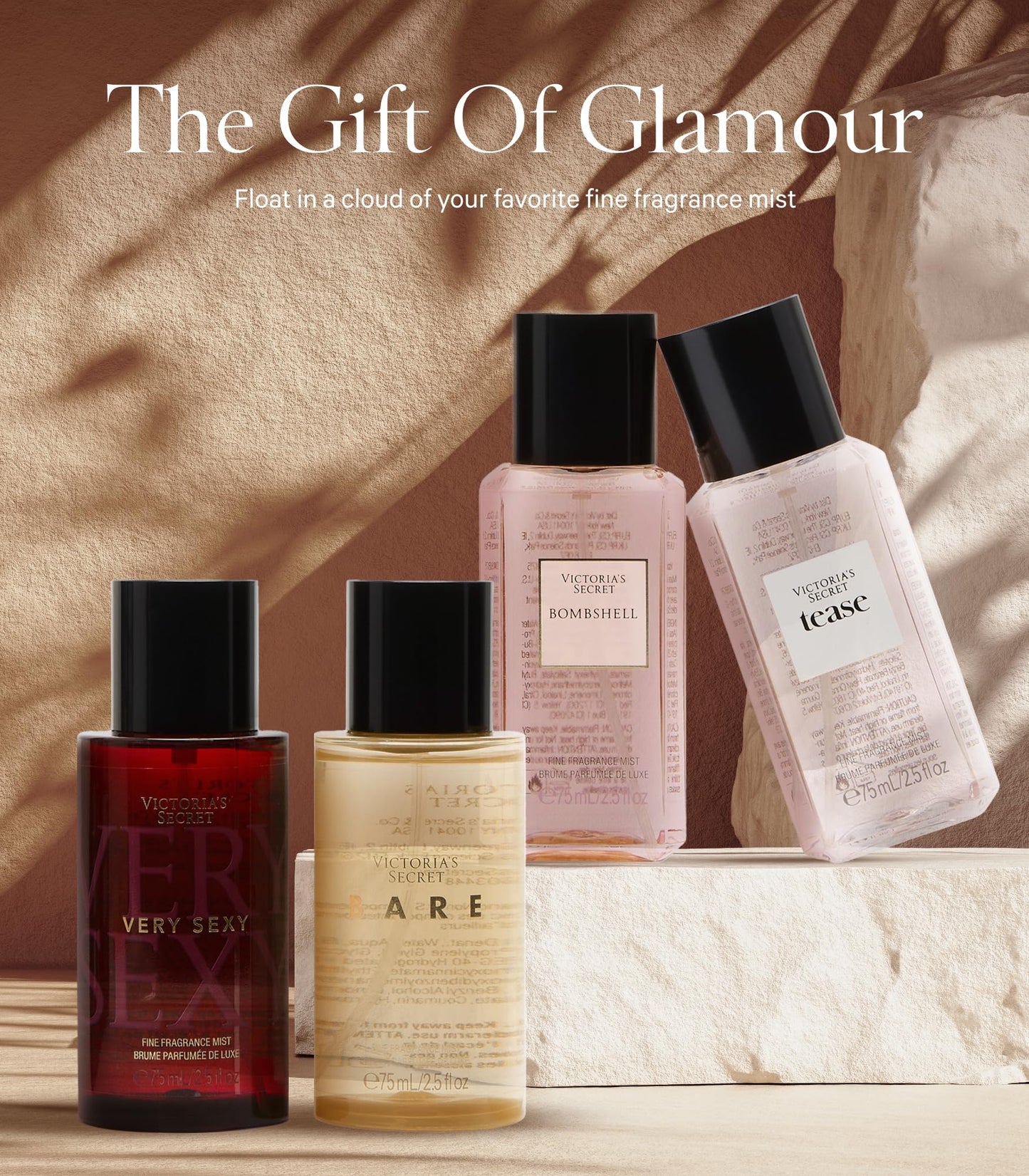 Victoria's Secret Fine Fragrance Mini Mist Gift Set, 4 Piece, Assorted Scents