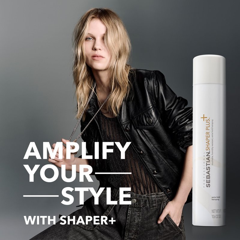 Sebastian Professional Shaper Plus Mini Hairspray, 80% VOC | Humidity Resistant, Original Extra Hold | Travel Size, 1.3 oz