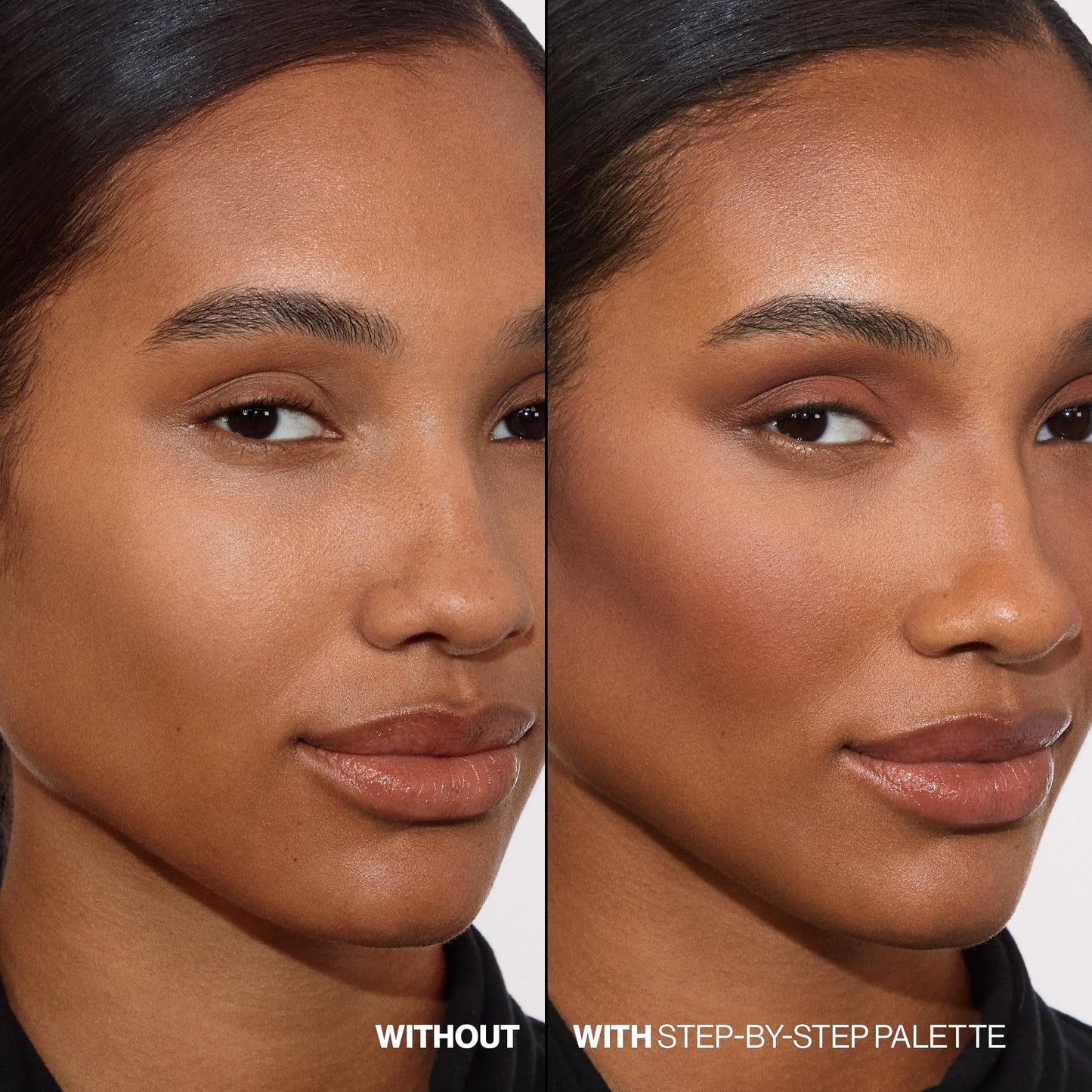 Smashbox Step-By-Step Contour Palette | Sculpt + Glow All-In-One Contour Kit with Blendable + Buildable Formulas, Medium/Deep, 0.3 Ounce